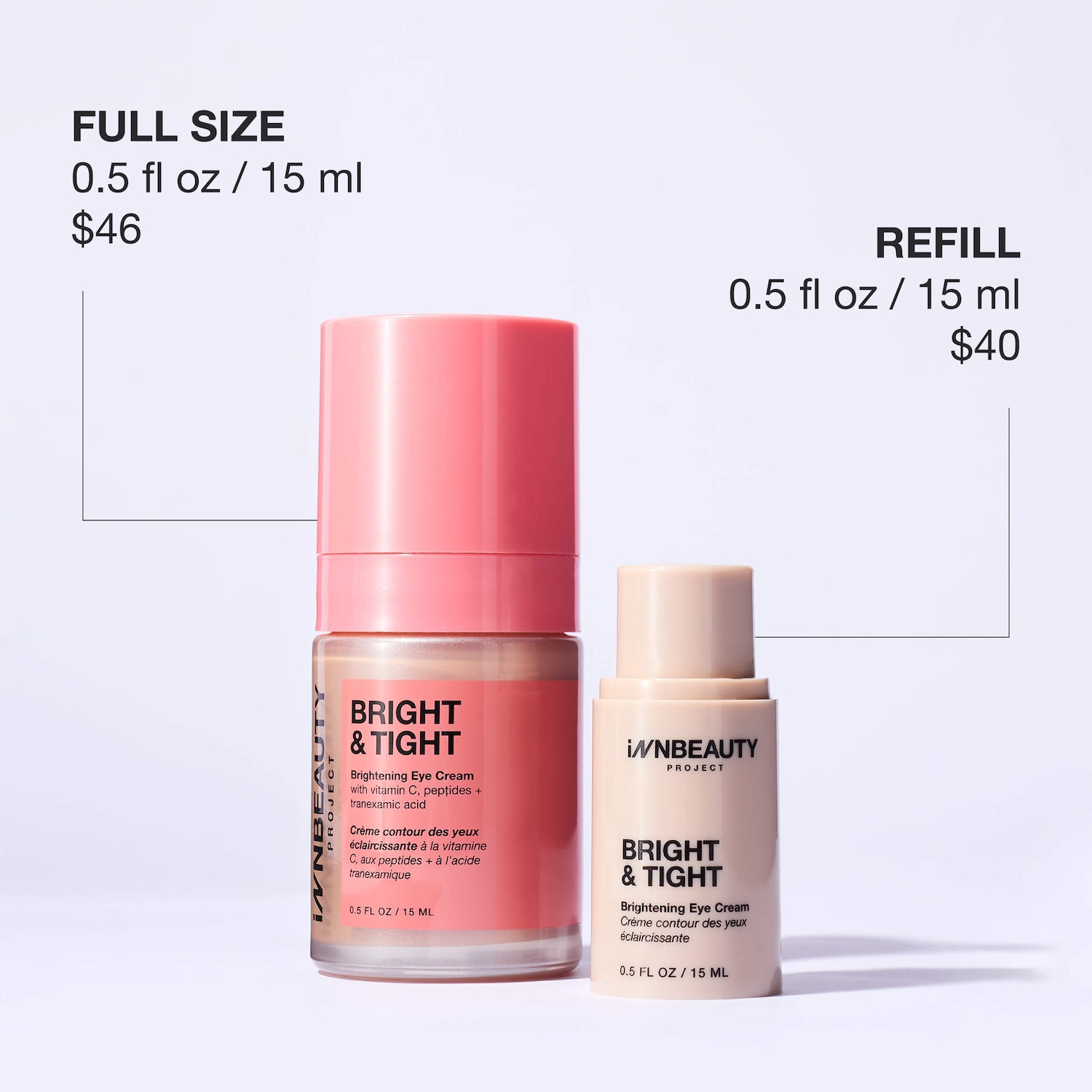 Crème contour des yeux raffermissante et anticernes Bright & Tight avec vitamine C peptides