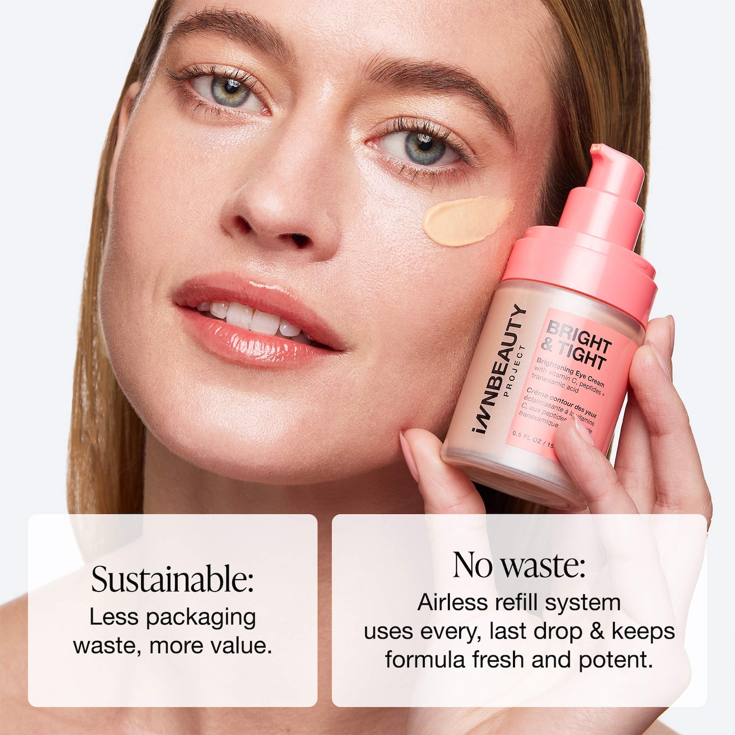 Crème contour des yeux raffermissante et anticernes Bright & Tight avec vitamine C peptides