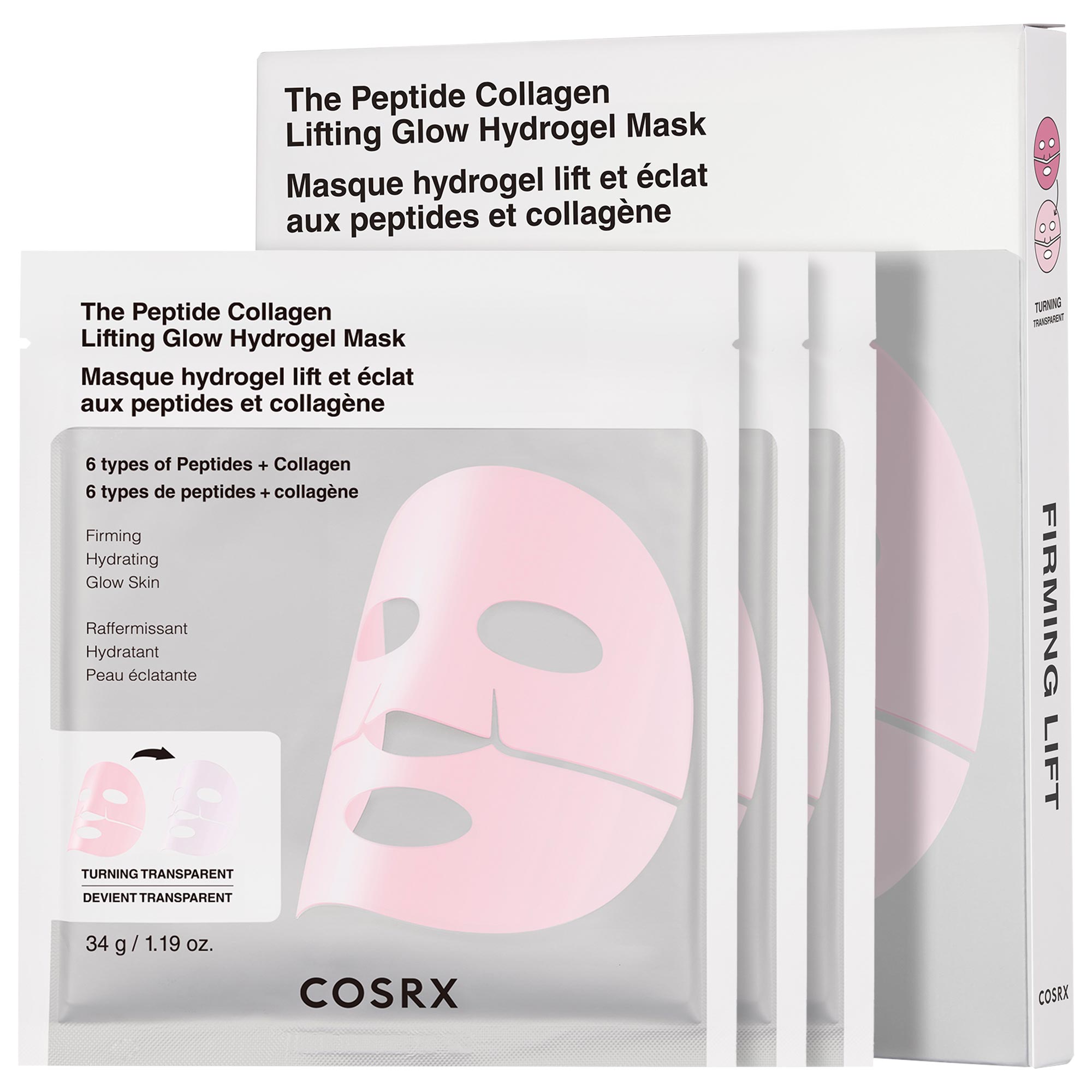 Thumbnail of COSRX The Peptide Collagen Lifting Glow Hydrogel Mask 3EA 1.19 oz * 3EA/34g * 3EA