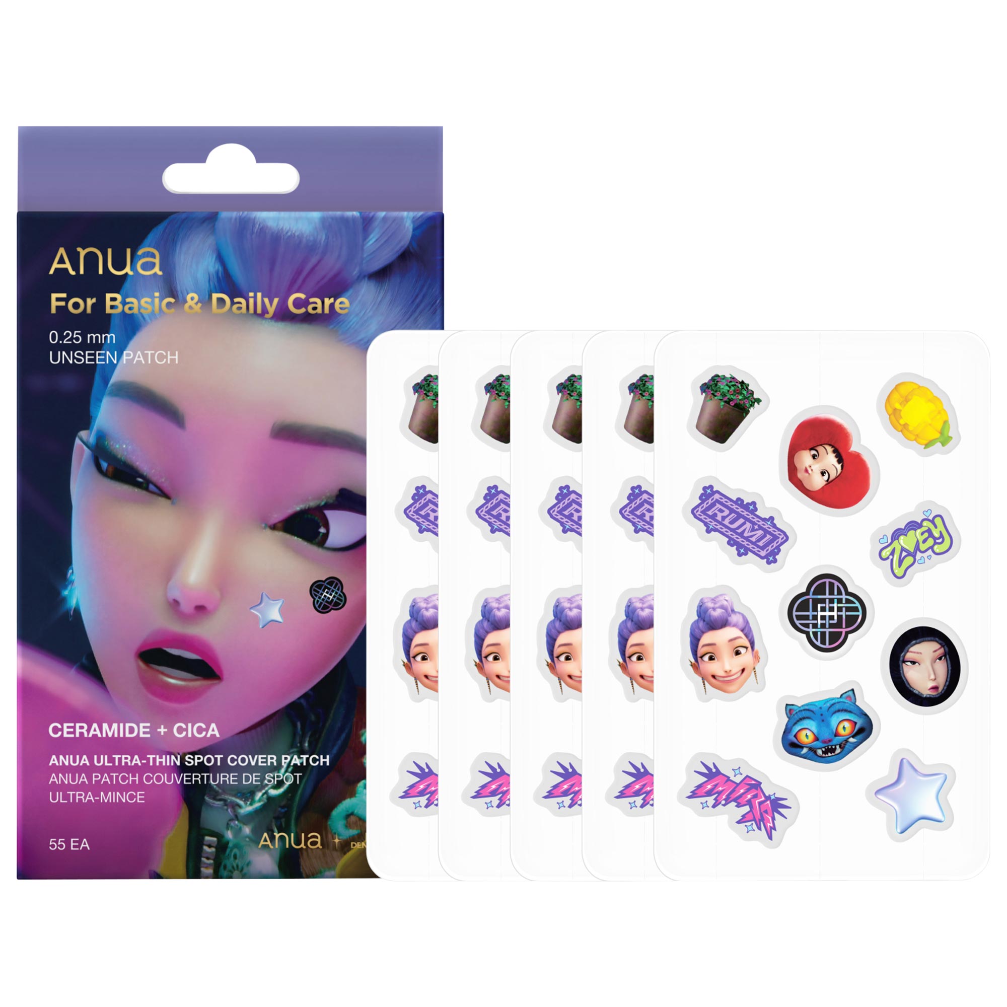 Anua K-Pop Demon Hunters Ultra-Thin Spot Cover Patch 55 patches/pack
