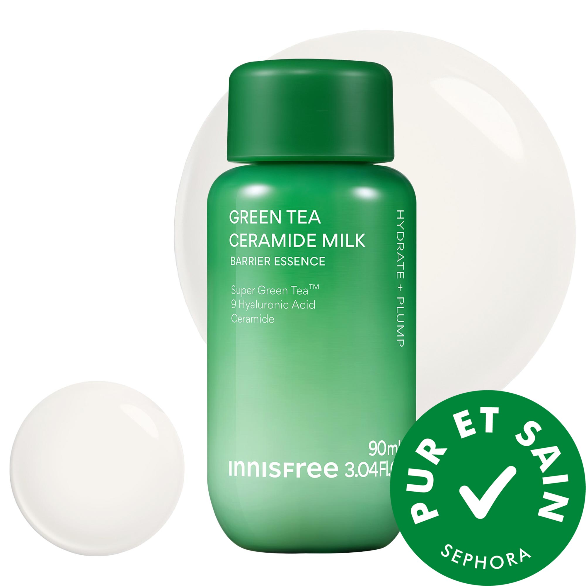 innisfree Mini lait au thé vert avec céramides 3 oz/90 ml