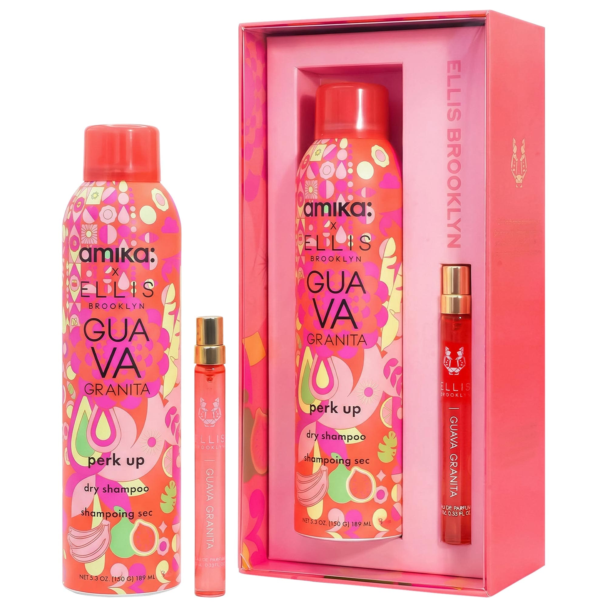 GUAVA GRANITA Travel Spray x Amika Perk Up Dry Shampoo Set - Ellis