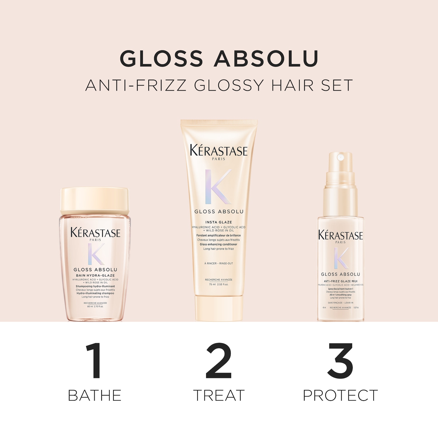 Gloss Absolu Essentials Discovery Gift Set for Glossy Hair - K&