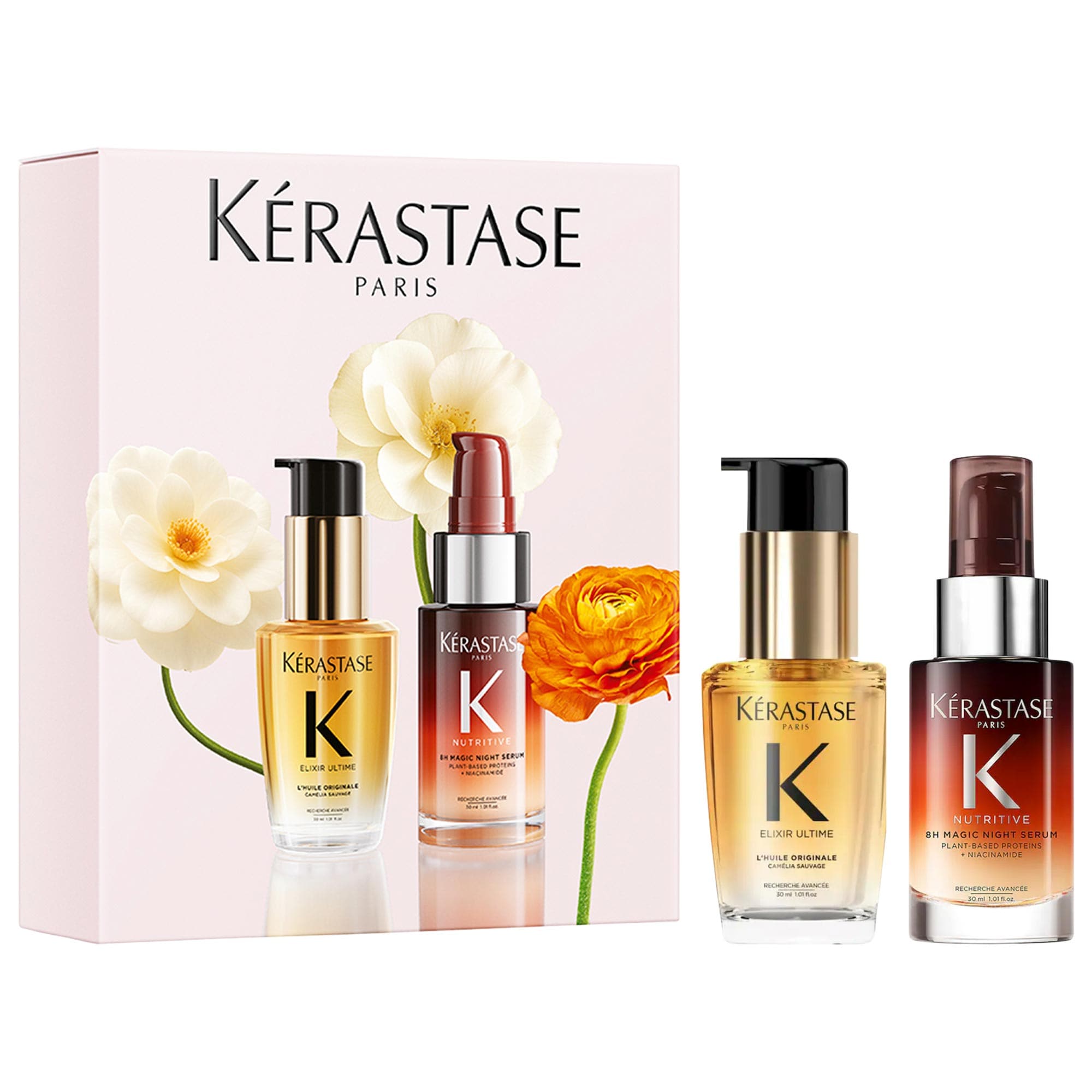 Mini Elixir Ultime Hair Oil & 8H Magic Night Serum Hair Gift Set