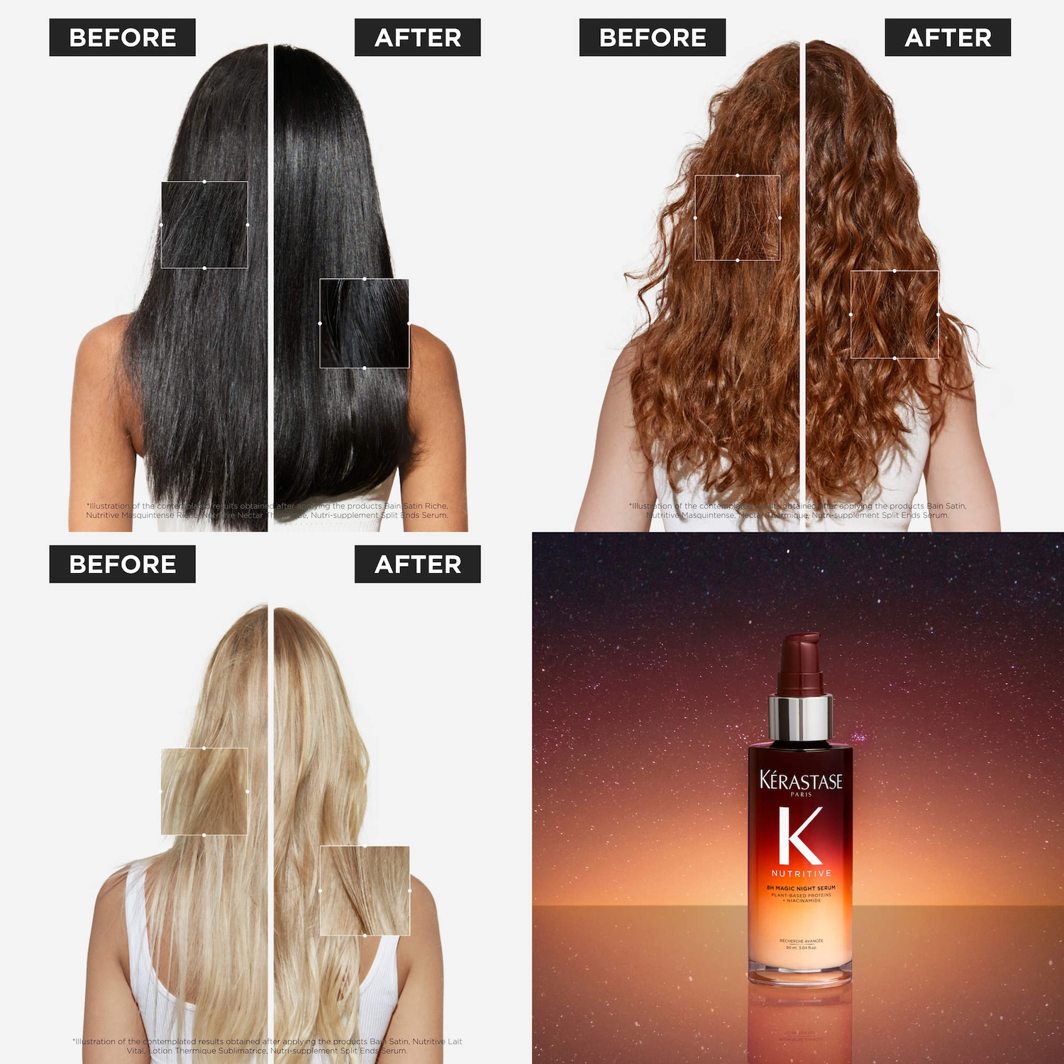 8H Magic Night Serum Hair Gift Set for Dry Hair - Kérastase