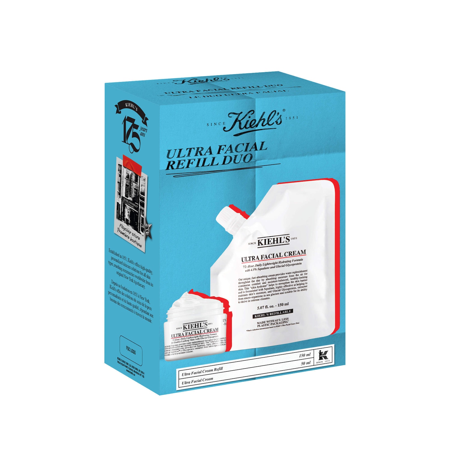 Crème hydratante avec squalane Ultra Facial rechargeable