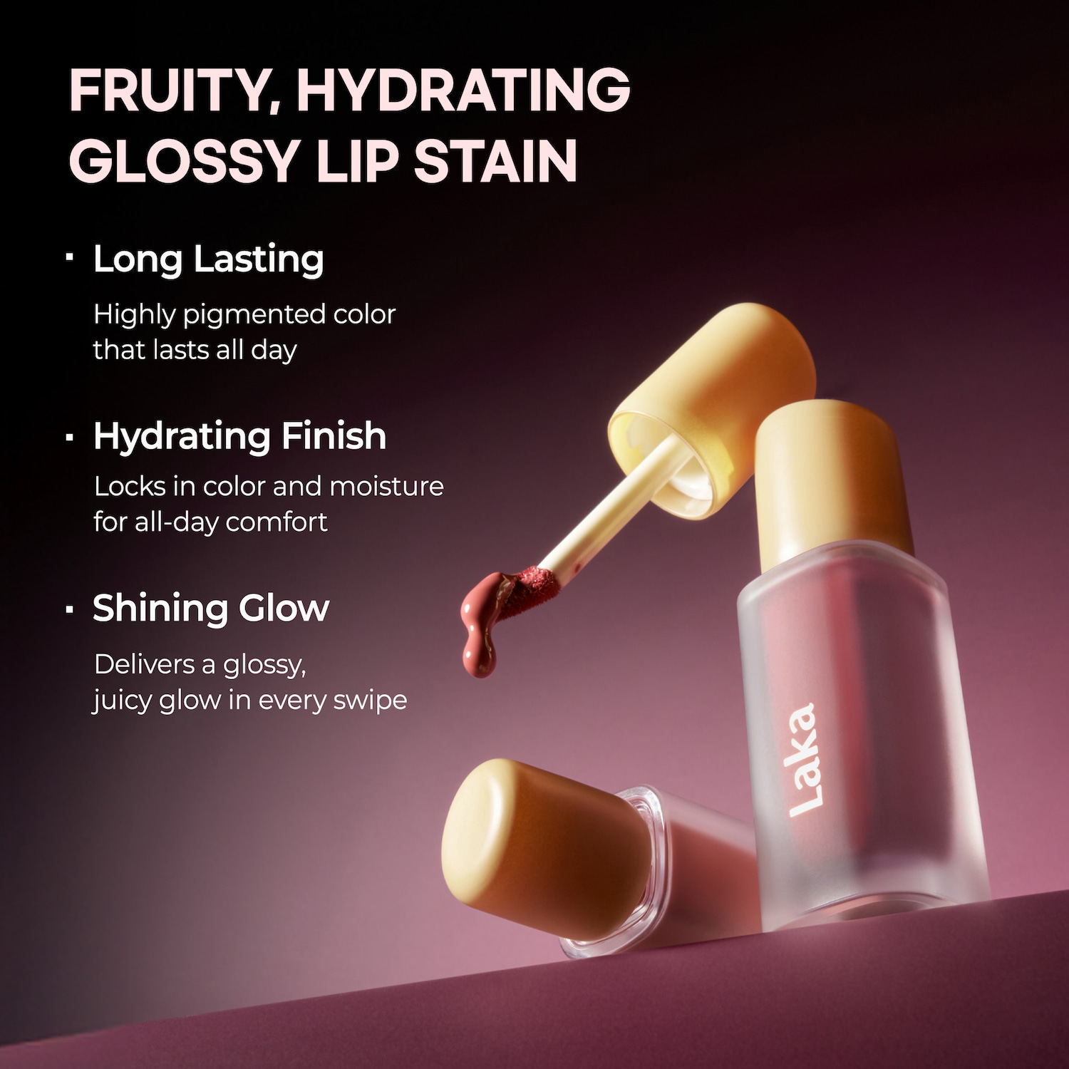 Laka Fruity Glam Tint Lip Stain - Thumbnail 2