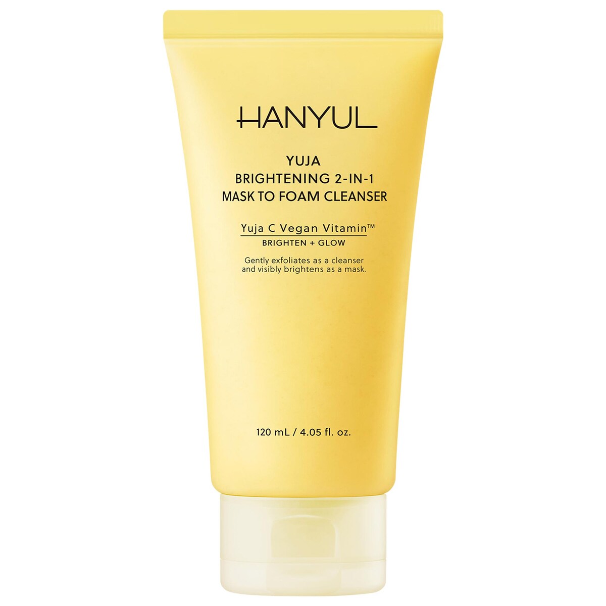 Hanyul Yuja Brightening 2-in-1 Mask to Foam Cleanser with Vitamin C + Niacinamide