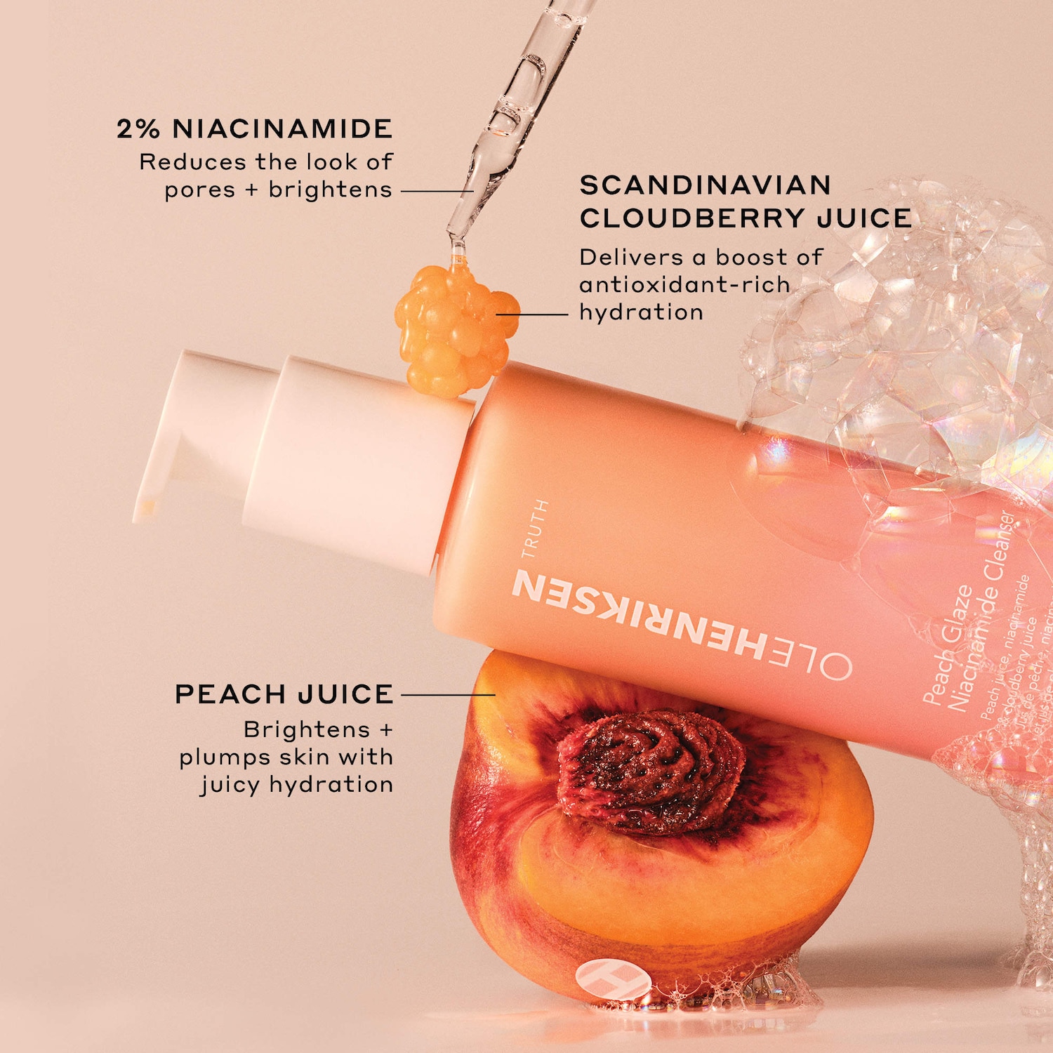 Mini Peach Glaze 2% Niacinamide Cleanser - OLEHENRIKSEN | Sephora
