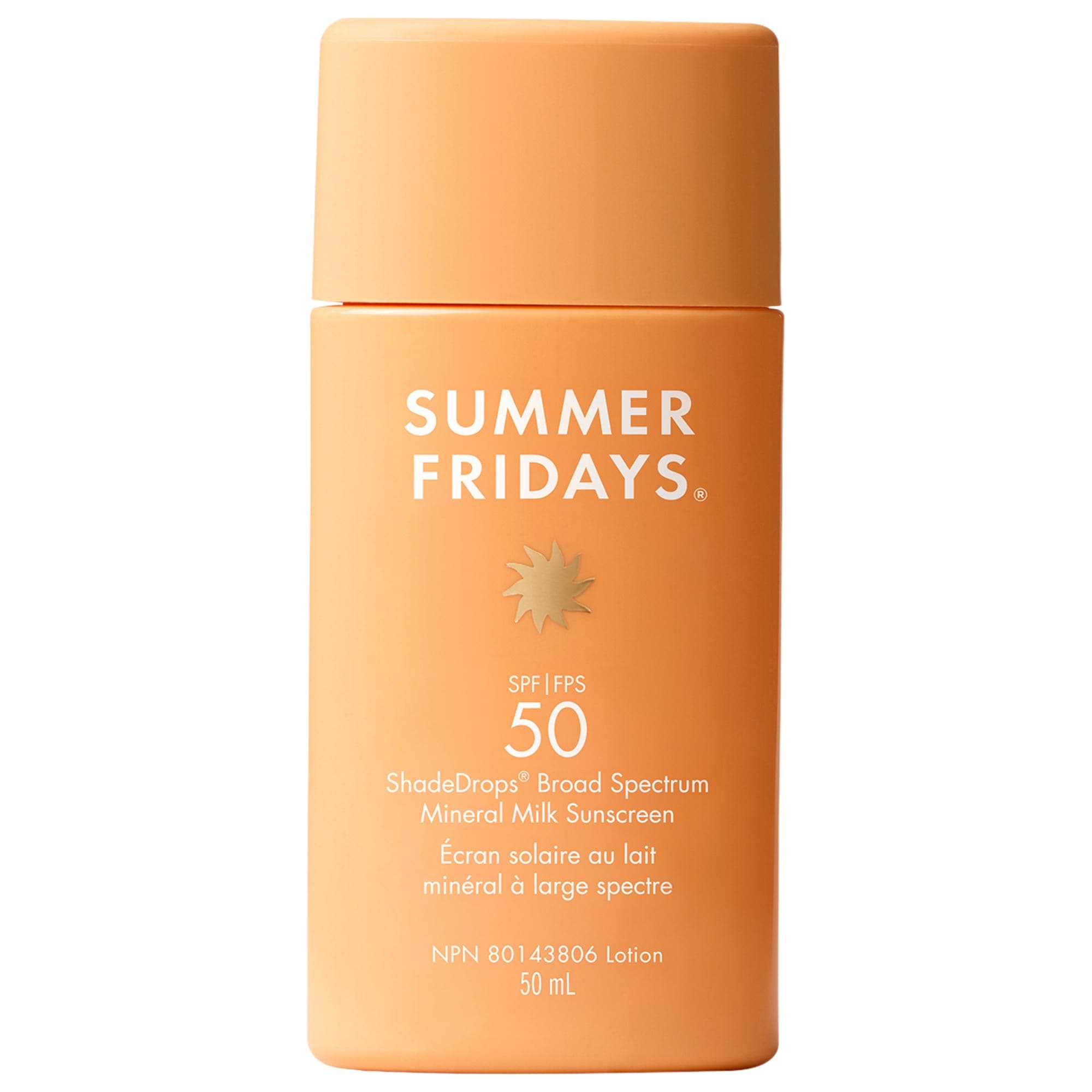 ShadeDrops Broad Spectrum SPF 50 Daily Mineral Milk Sunscreen