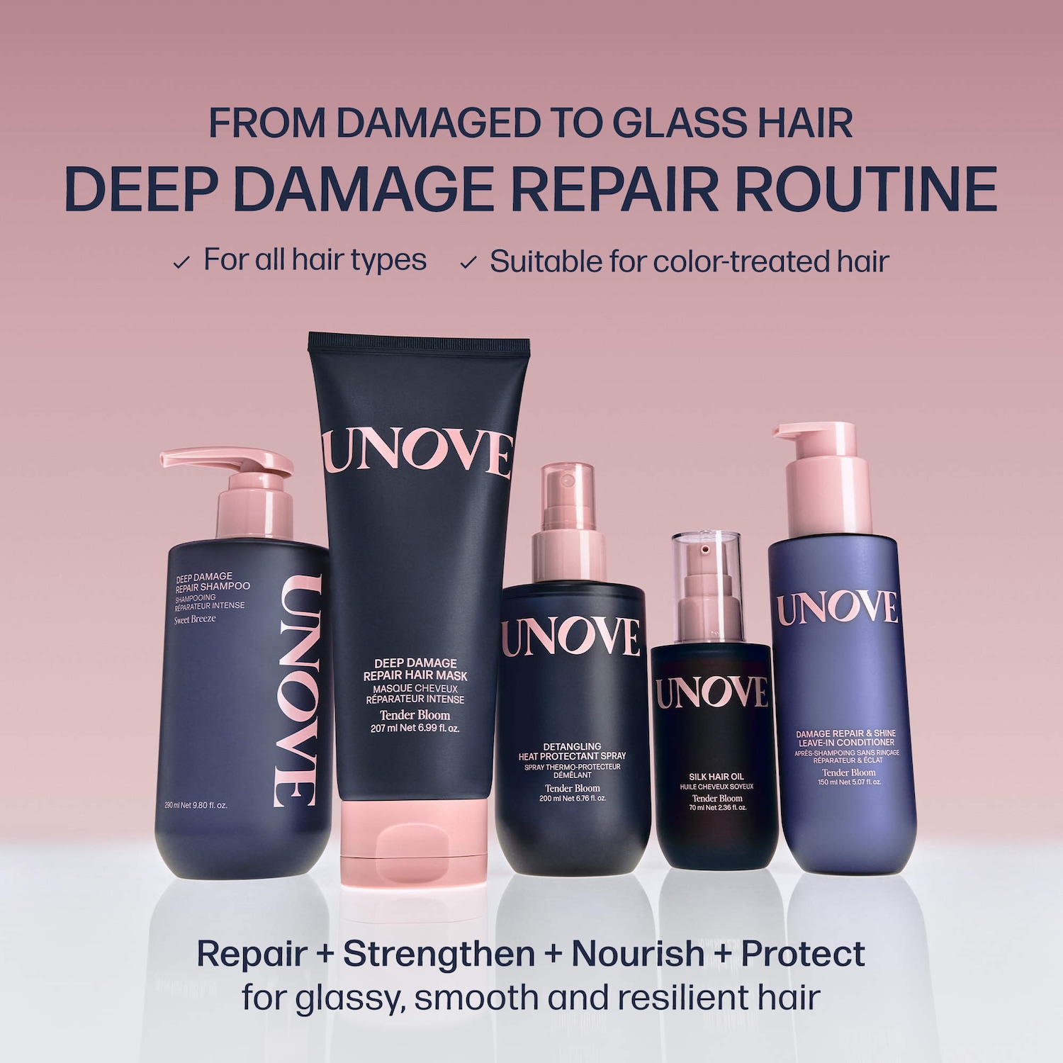 Deep Damage Repair Mini Trio Hair Set - UNOVE | Sephora