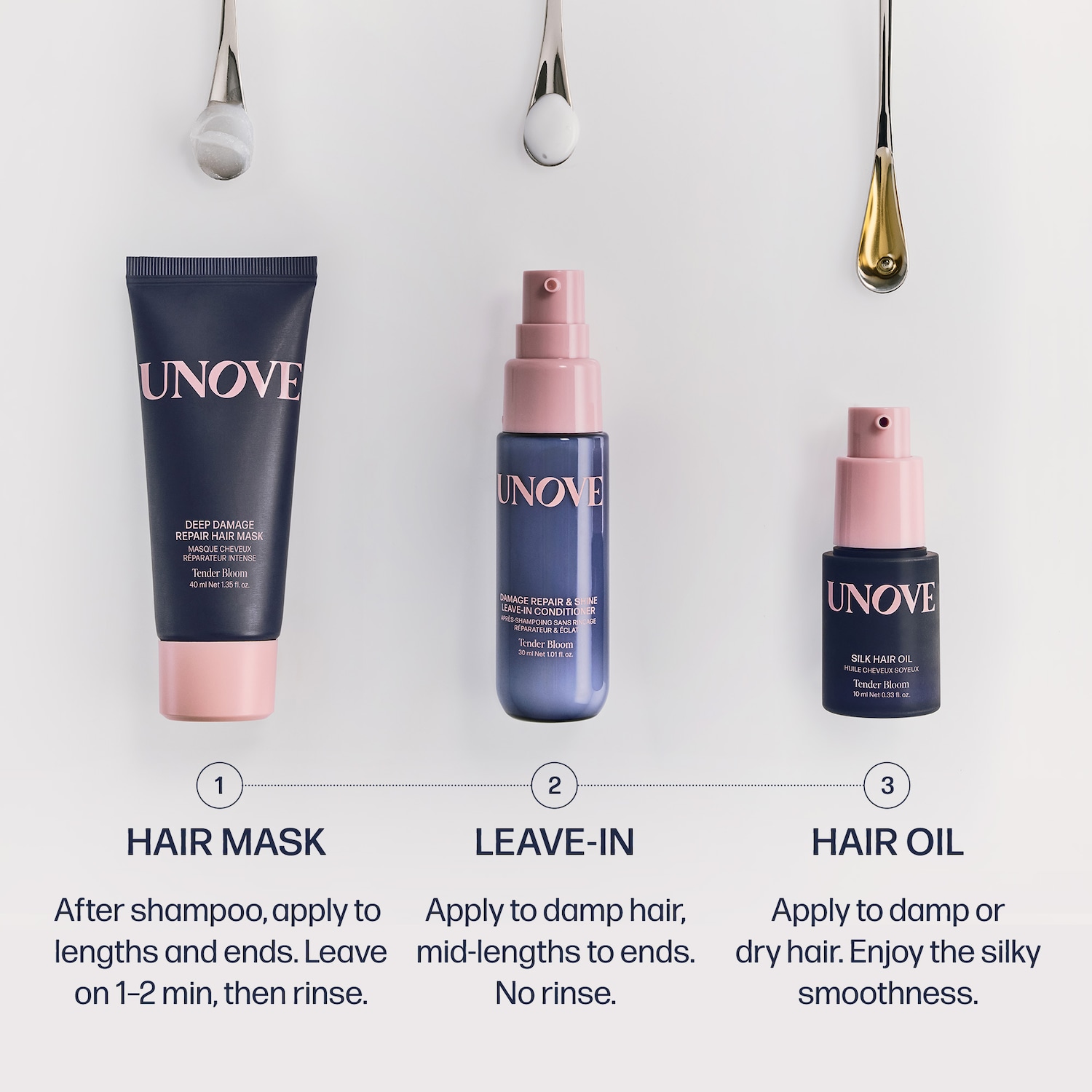 Deep Damage Repair Mini Trio Hair Set - UNOVE | Sephora