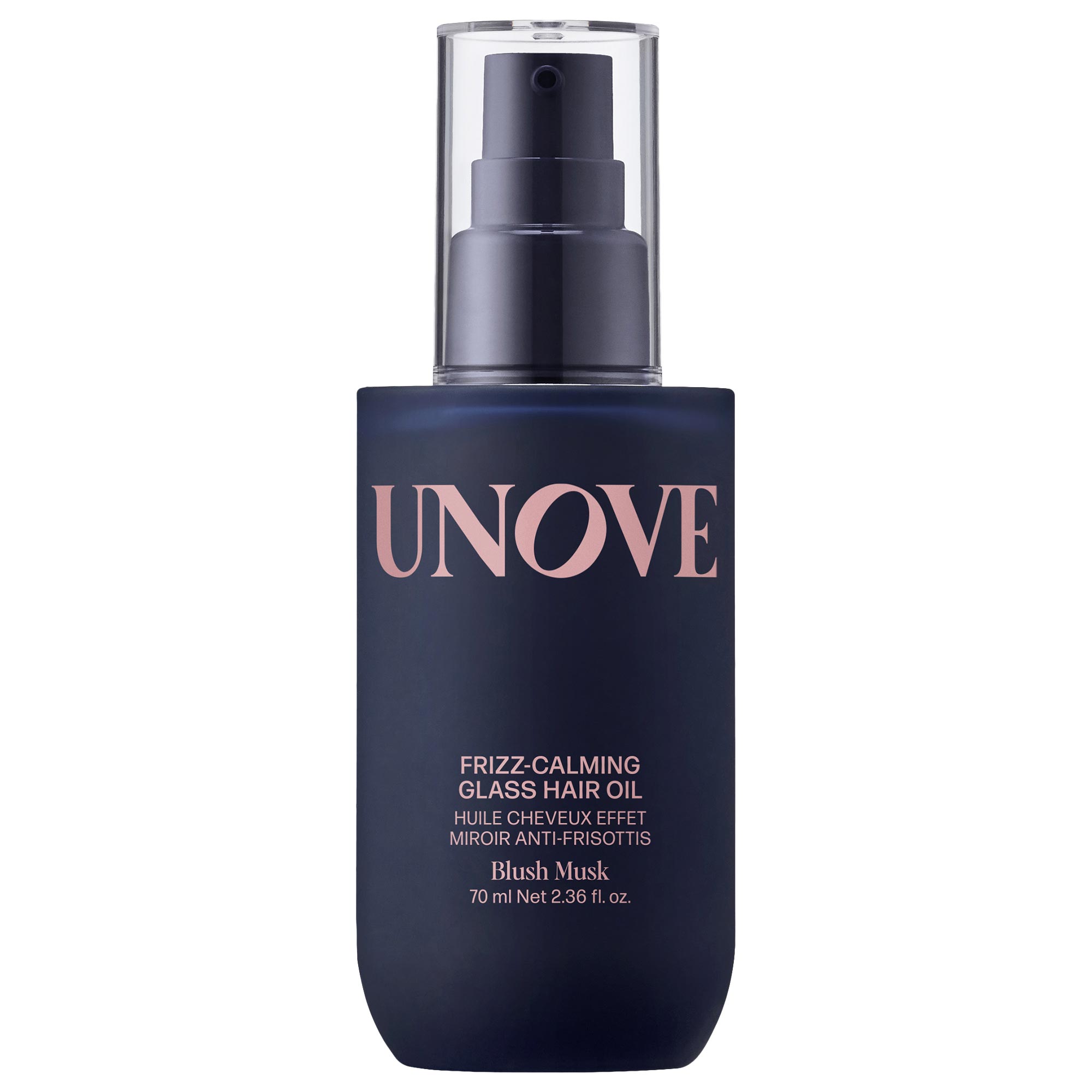 UNOVE Frizz-Calming Glass Hair Oil with Heat Protectant 2.36 oz/70 mL