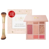 Laura Geller - The Best of the Best Cream Full Face Basics & Dual-Ended Blush + Bronzer Brush