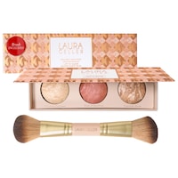 Laura Geller - Geller's Greatest Lift-n-Glow Face Palette & Dual-Ended Blush + Bronzer Brush