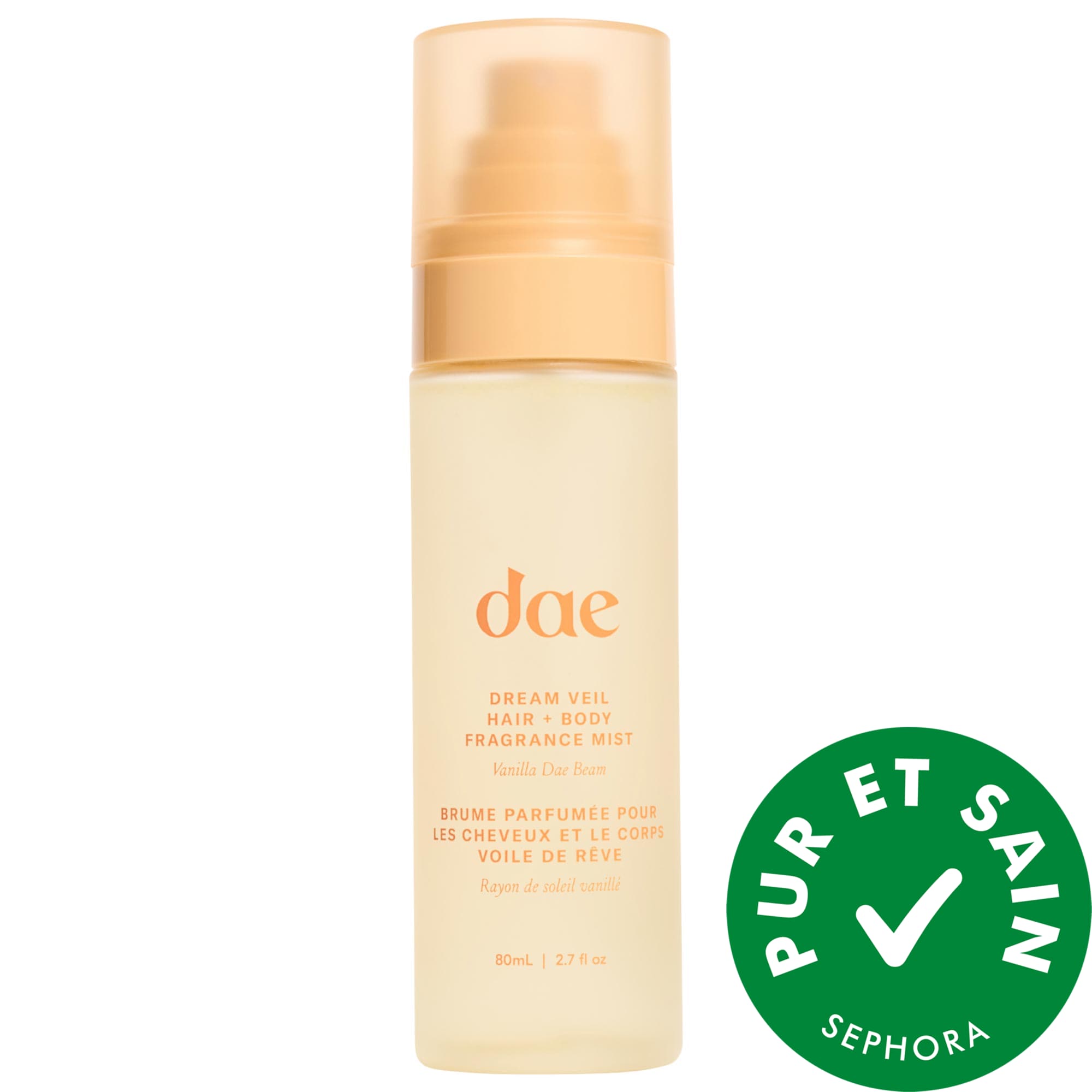 Brume parfumée pour les cheveux et le corps Voile de rêve Vanilla Beam de dae 2.7 oz/80 ml