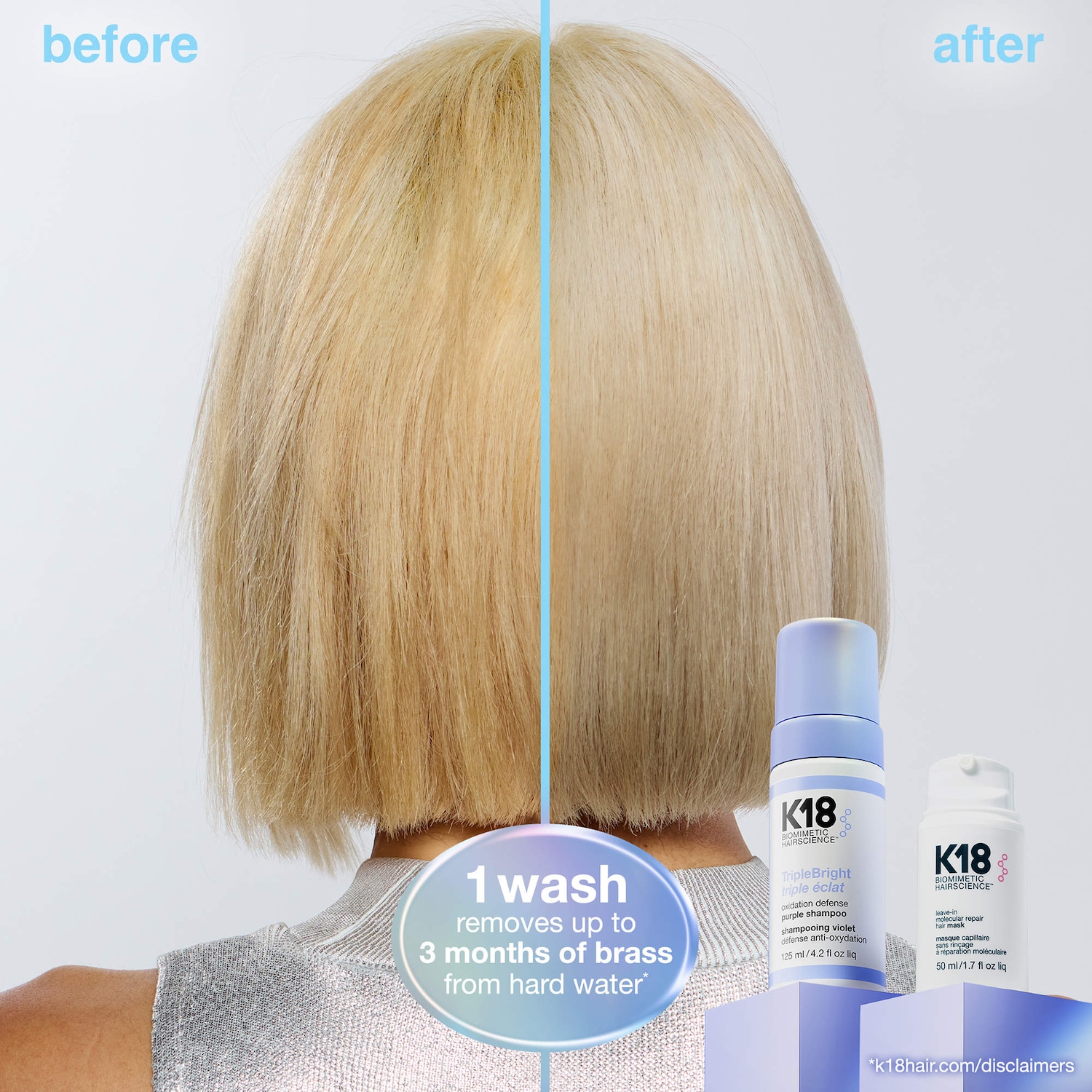 TripleBright Oxidation Defense Purple Shampoo Foam - K18