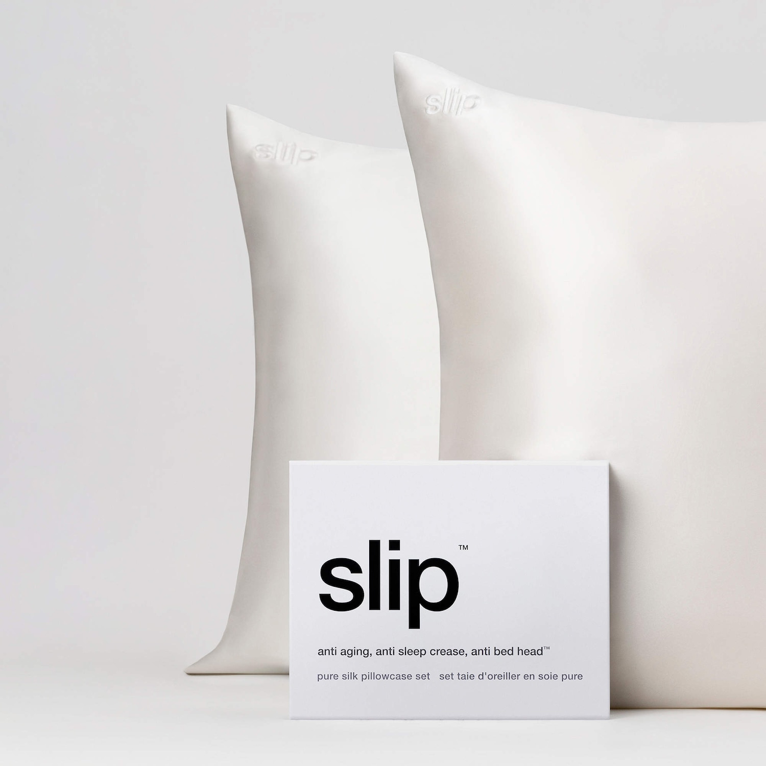 Slip Pure Silk Queen Pillowcase Duo in White - Slip | Sephora