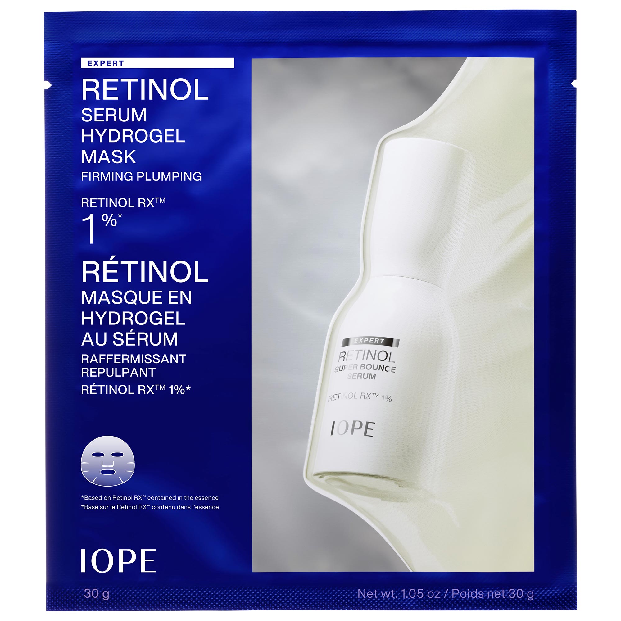 IOPE Expert Retinol Serum Hydrogel Face Mask for Firming 1 Mask/30g