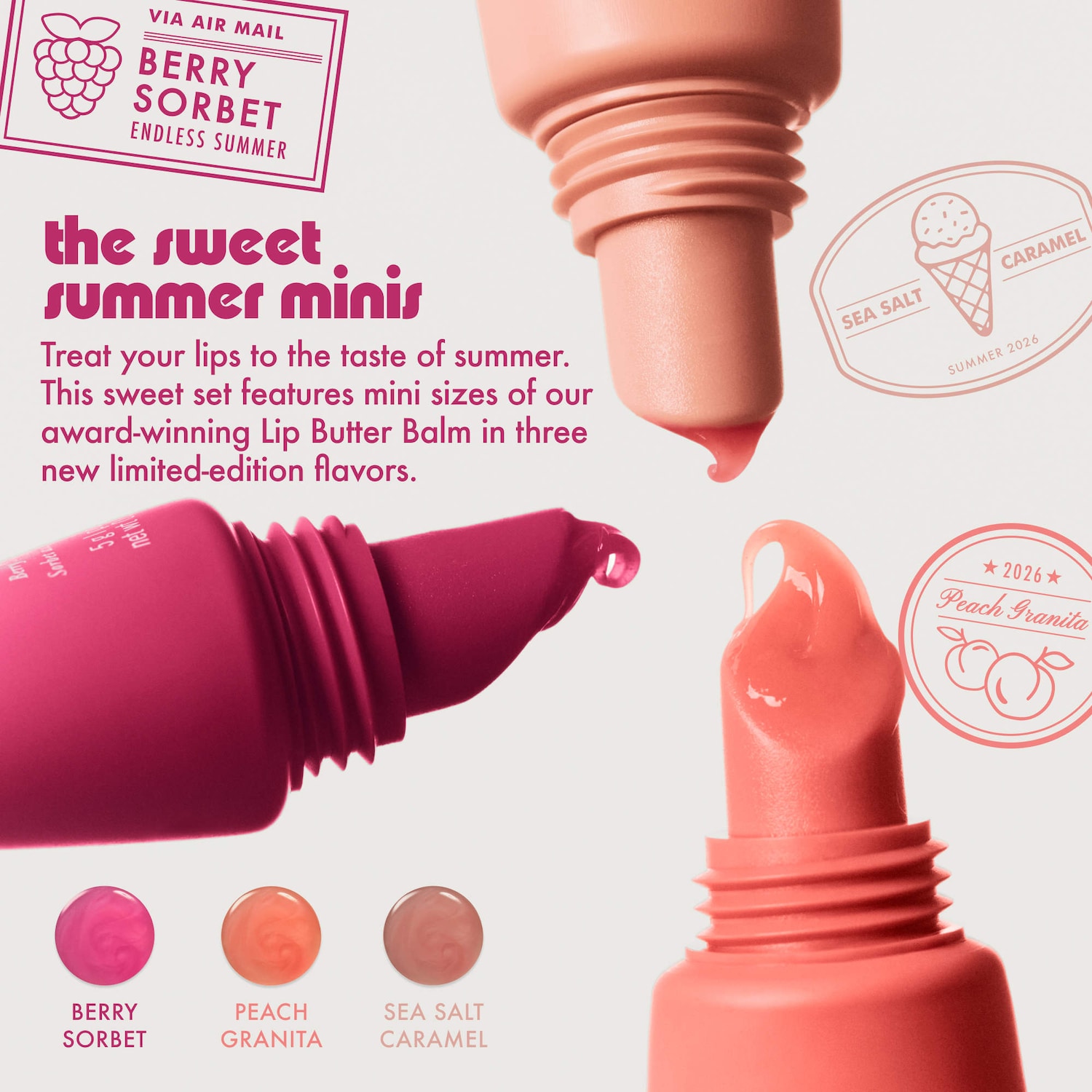 The Sweet Summer Minis Lip Butter Balm Trio Set - Summer Fridays