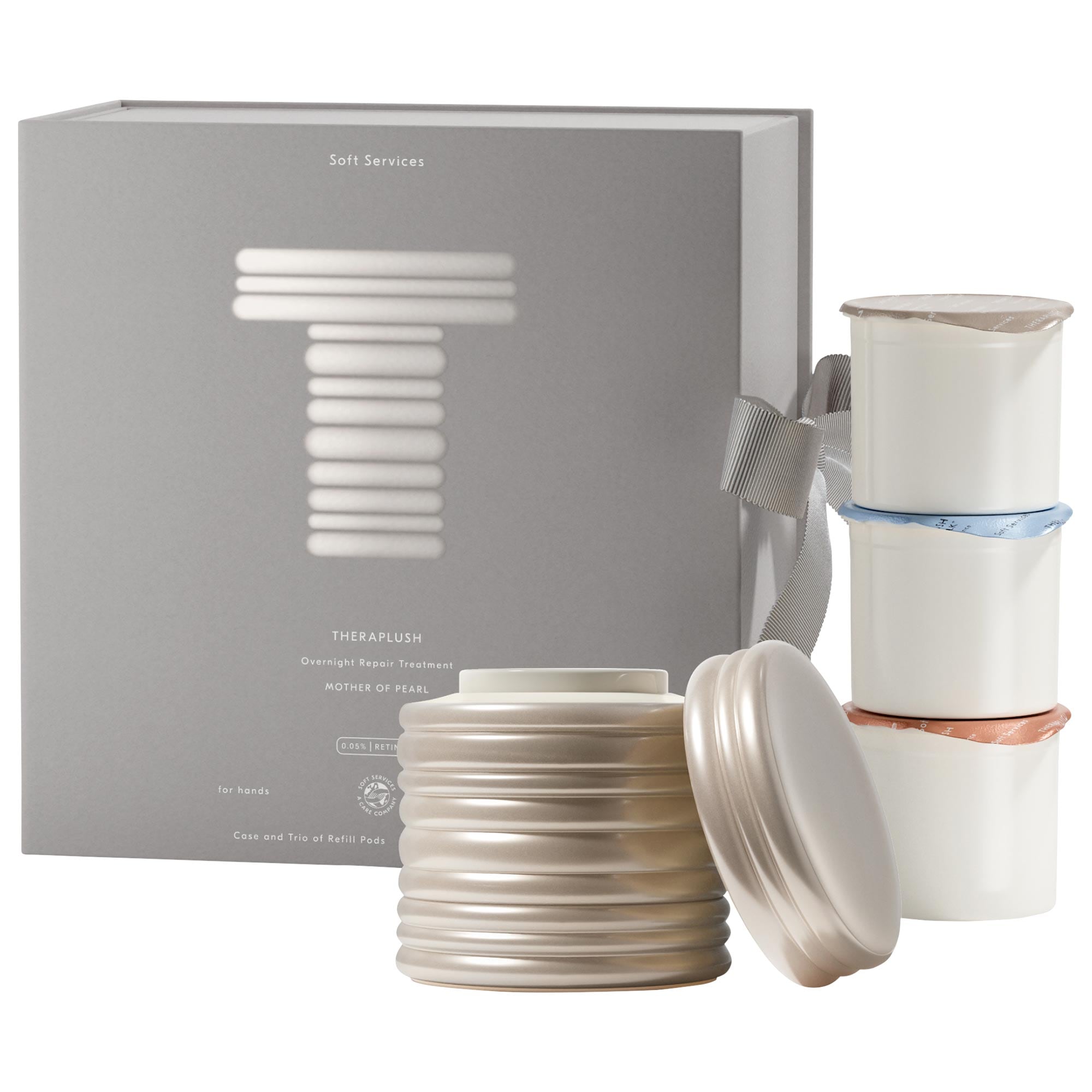 Theraplush Mother of Pearl Gift Set — Refillable Overnight Retinol