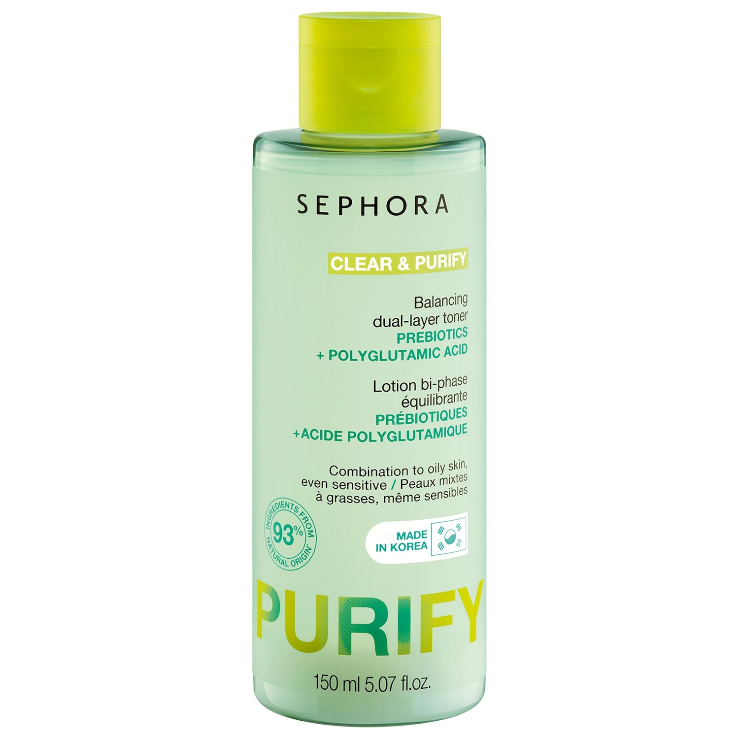 Балансирующий двухслойный тонер Sephora Collection Clear & Purify с пребиотиками — фото 1