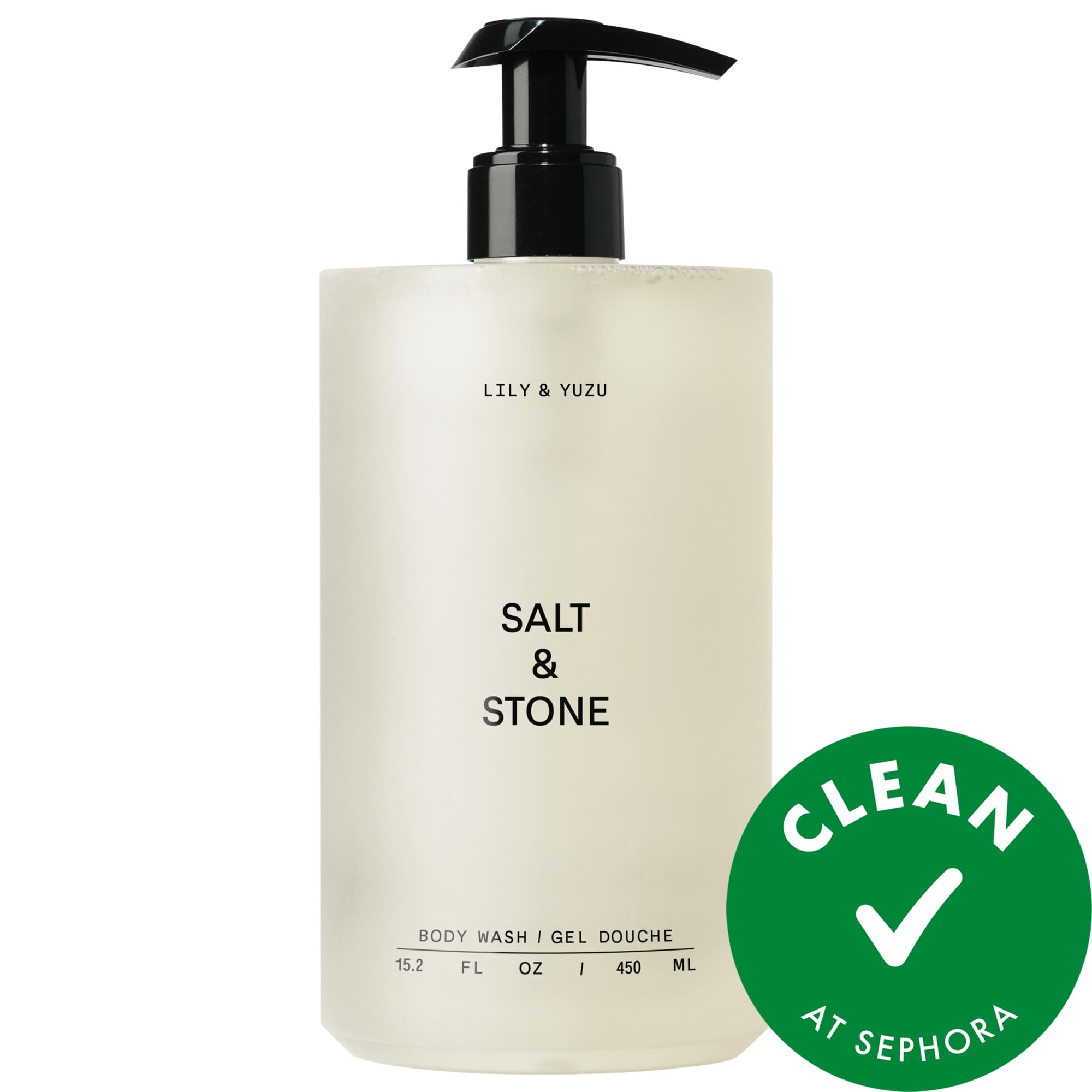 Salt & Stone Lily & Yuzu Body Wash with Niacinamide + Prebiotics 15.2 oz/450 ml