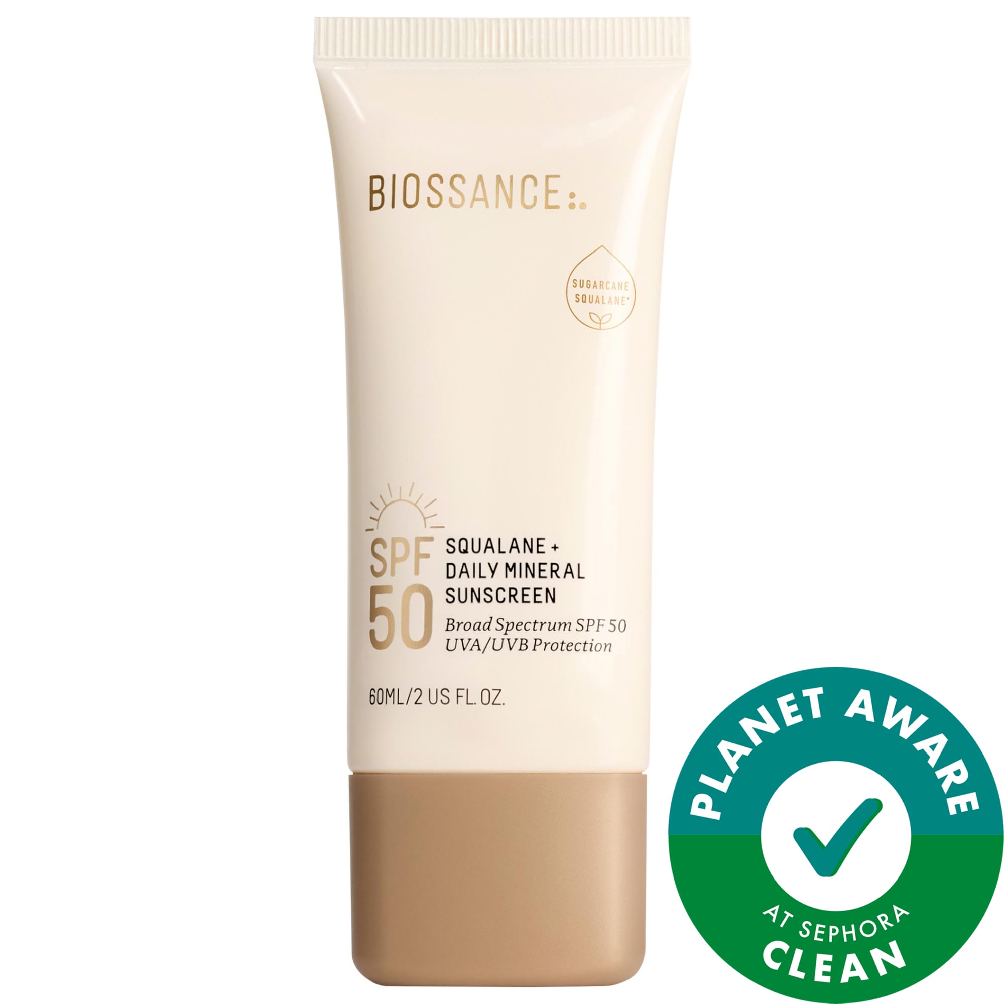 Biossance Daily Hydration Mineral Face Sunscreen SPF 50 + Squalane