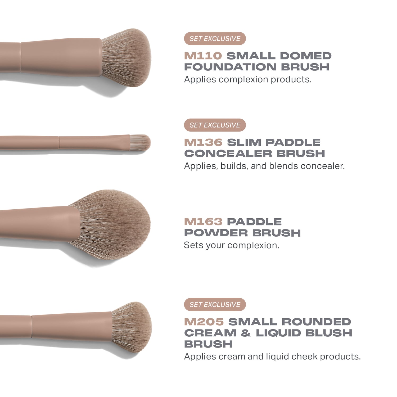 Iced Mocha 4-Piece Face Brush Set - Morphe | Sephora