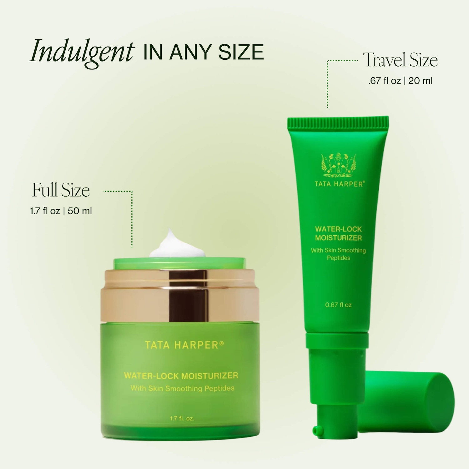 Travel Water-Lock Moisturizer with Skin Smoothing Peptides - Tata