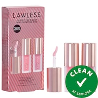 LAWLESS - Mini Forget The Filler Lip Plumper Duo with Velvet + Strawberry Popsicle