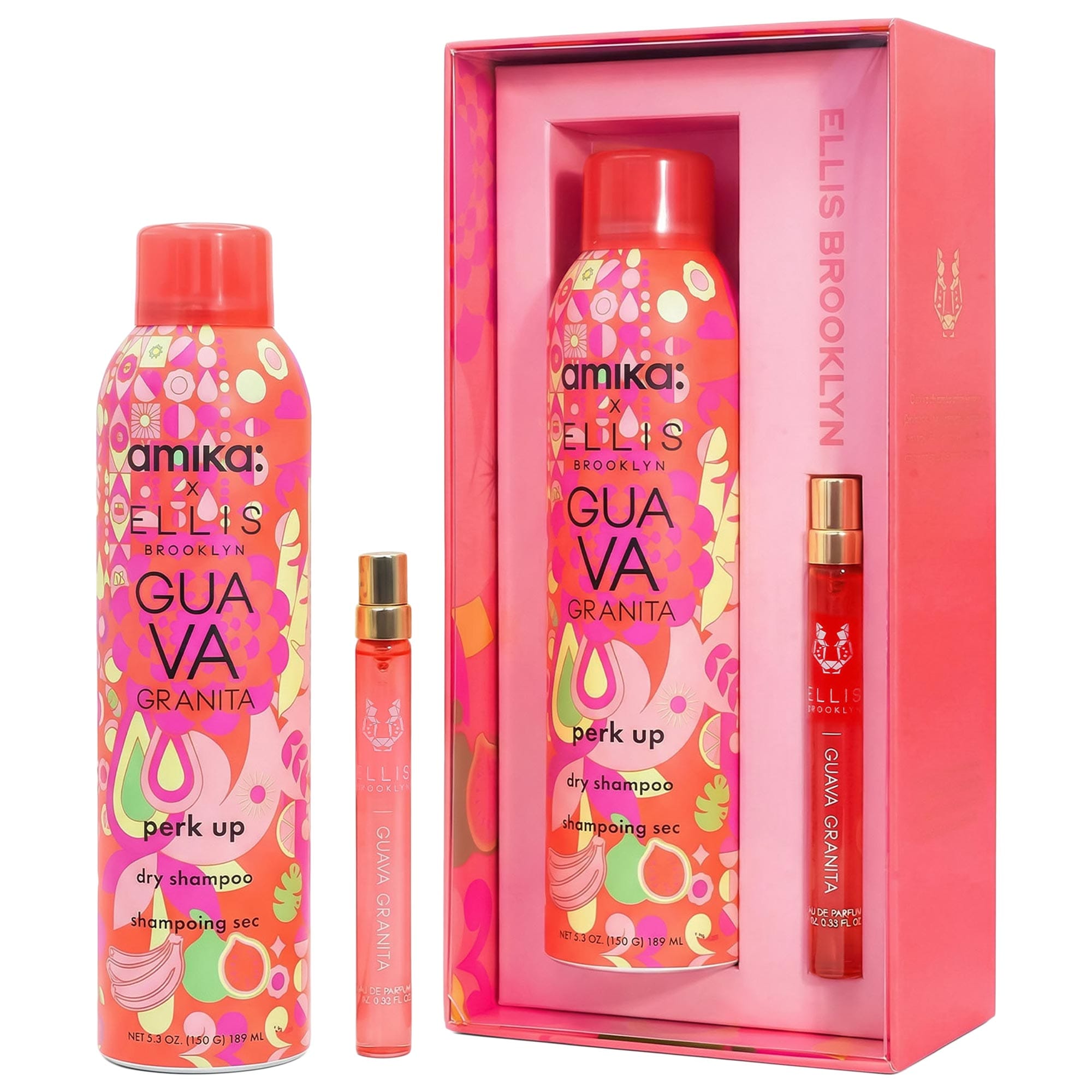 GUAVA GRANITA Travel Spray x Amika Perk Up Dry Shampoo Set - Ellis