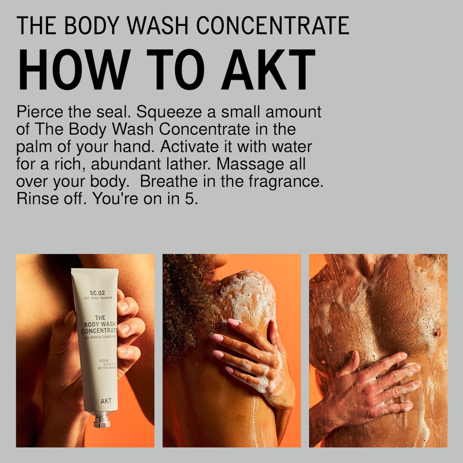 Концентрат геля для душа Akt London The Body Wash SC.02 After Thunder — фото 5