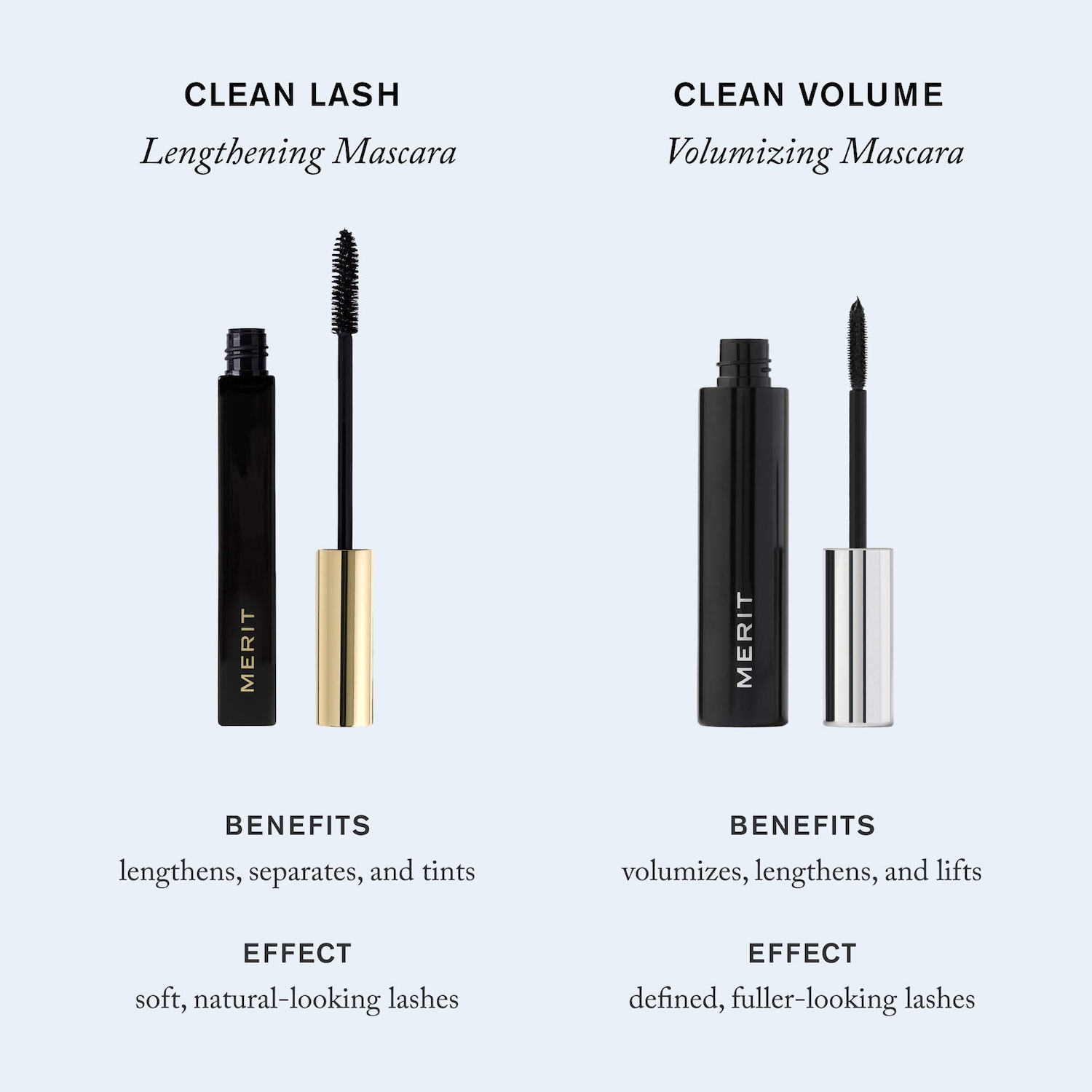 Mini Clean Volume - Volumizing Tubing Mascara - MERIT | Sephora
