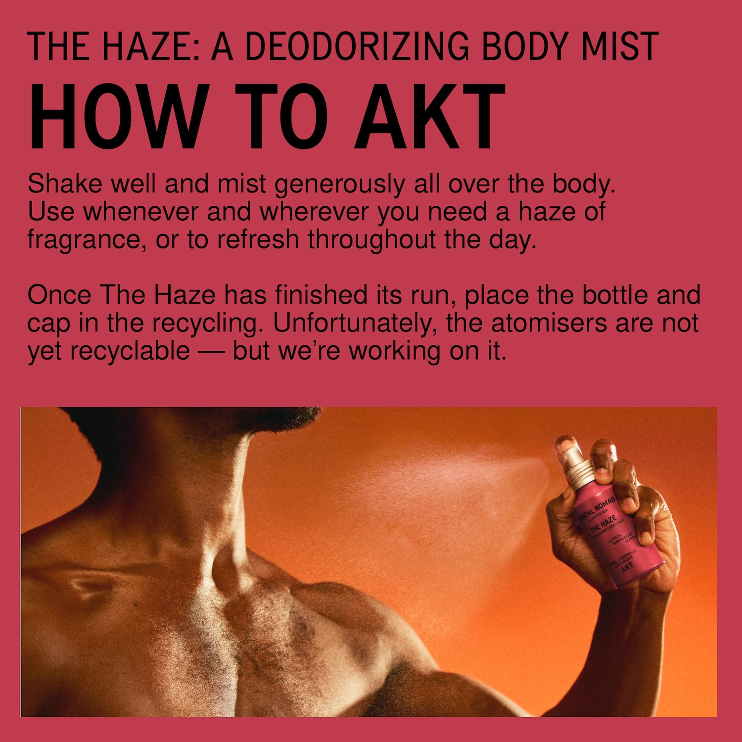 The Haze: A Deodorizing Body Mist - Santal Nomad - AKT London
