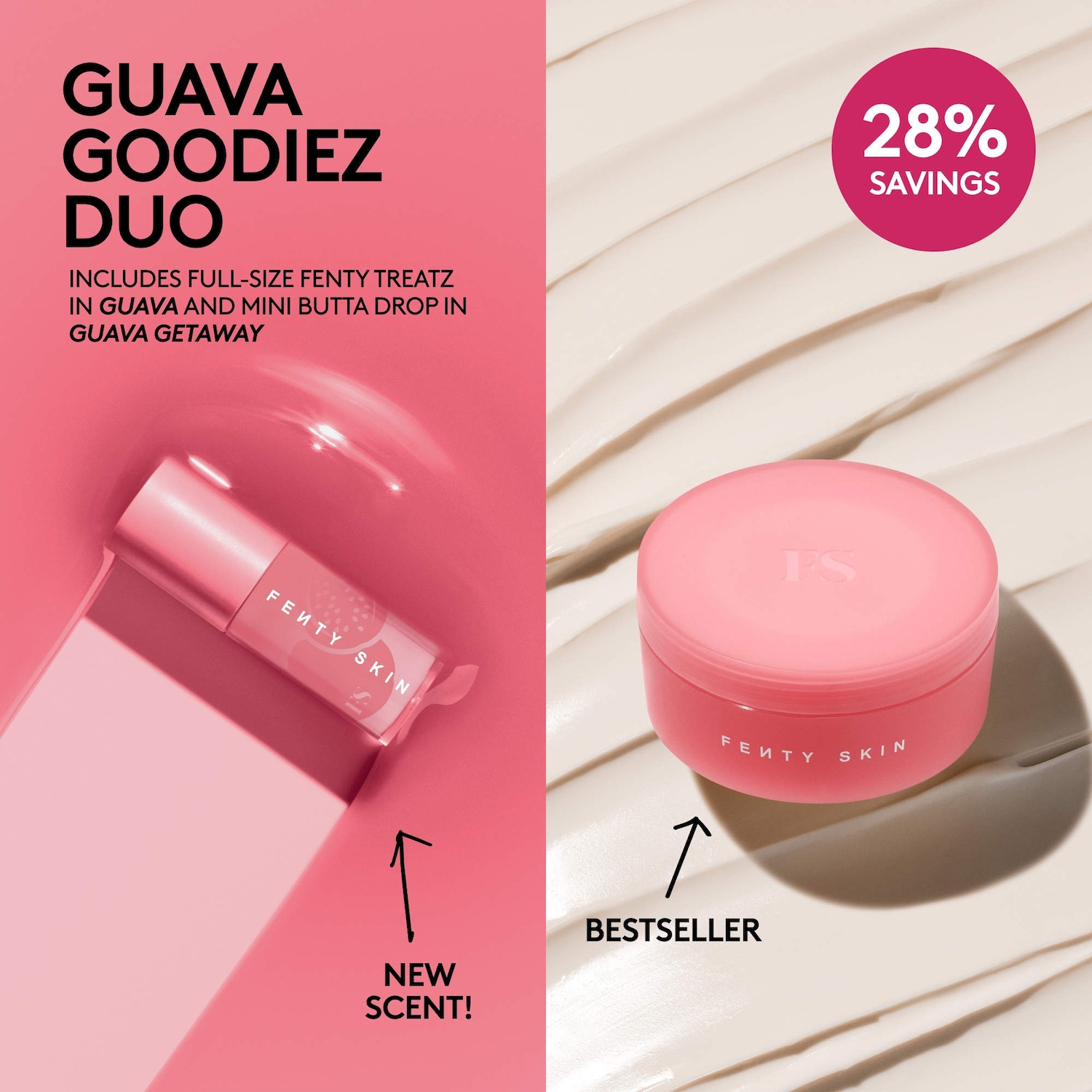 Guava Goodiez - Guava Lip + Mini Butta Drop Set - Fenty Beauty by