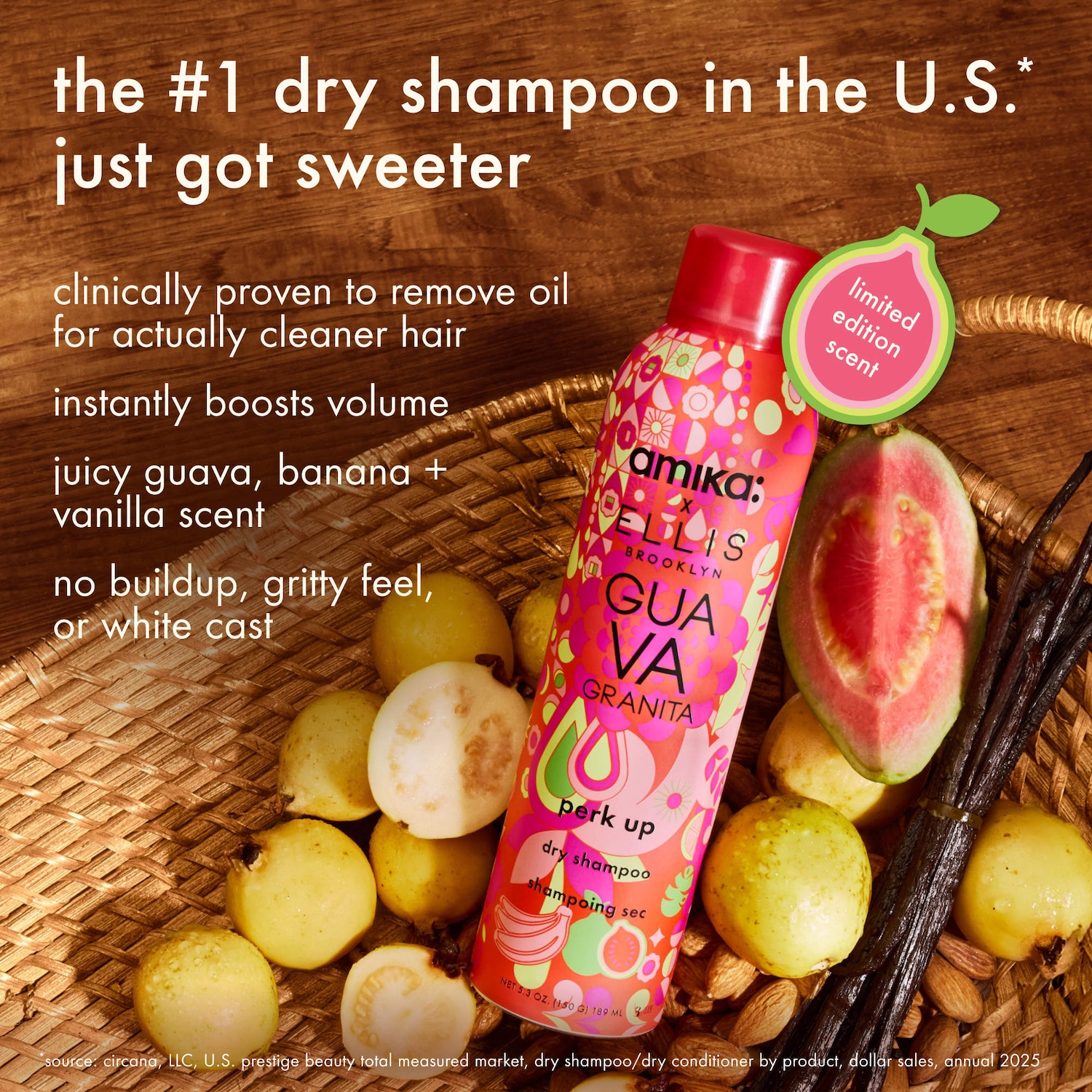 Amika x Ellis Brooklyn Guava Granita Perk Up Dry Shampoo - amika