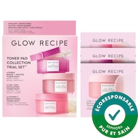 Glow Recipe - Trousse coréenne de soins pour la peau à base de tampons toniques pour les pores, les taches pigmentaires et la réparation de la barrière cutanée