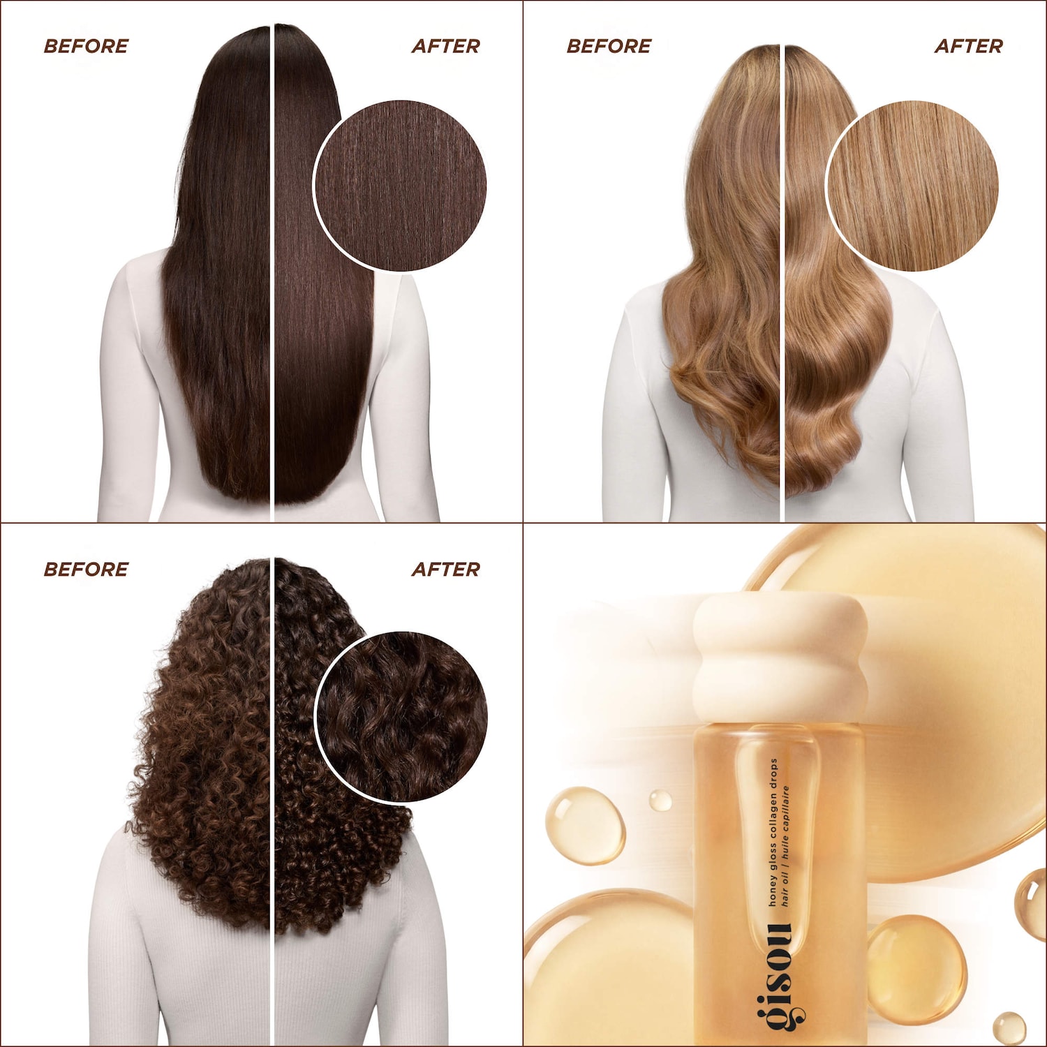 Honey Gloss Collagen Drops Hair Oil for Fine to Medium Hair