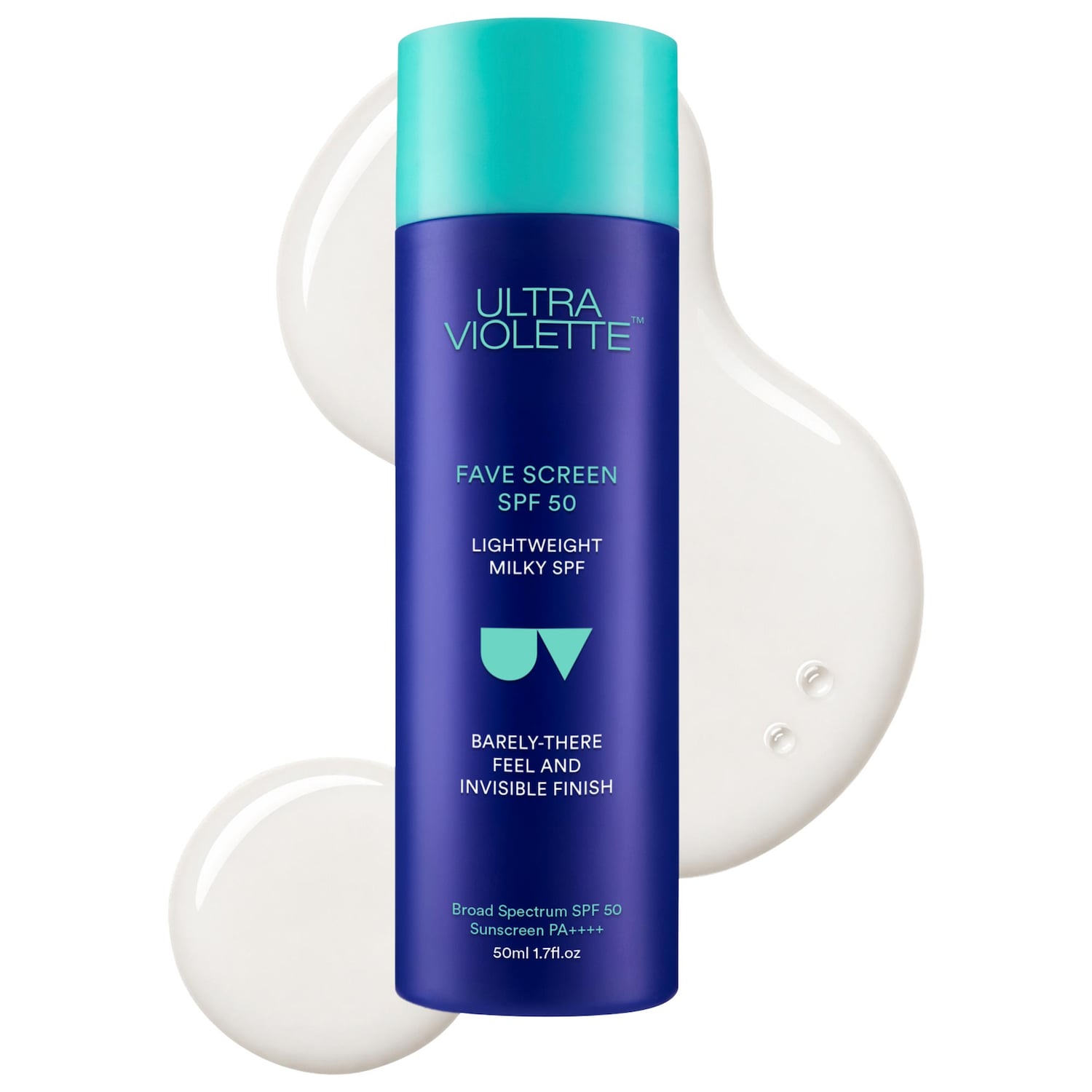 Лёгкое молочко-санскрин для лица Ultra Violette Fave Screen SPF 50 с бемотризинолом — фото 1