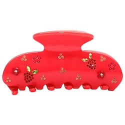 Sweetheart Hair Claw Clip in Berry Beach Club