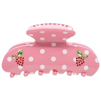 Emi Jay - Sweetheart Hair Claw Clip in Lychee Berry Dot
