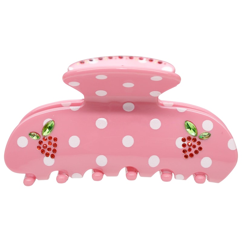 Sweetheart Hair Claw Clip in Lychee Berry Dot