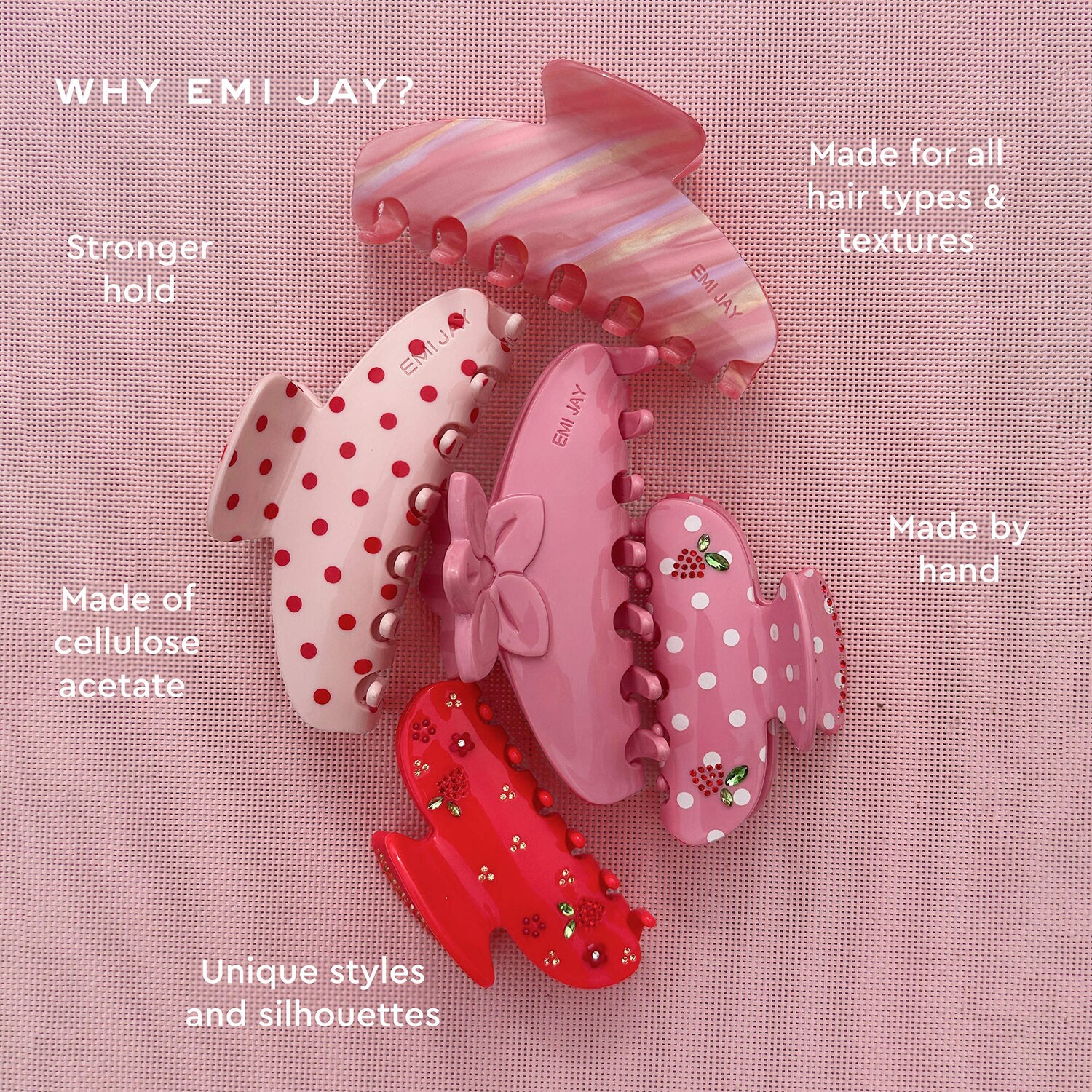Big Effing Clip® Hair Claw in Lychee Baby - Emi Jay | Sephora