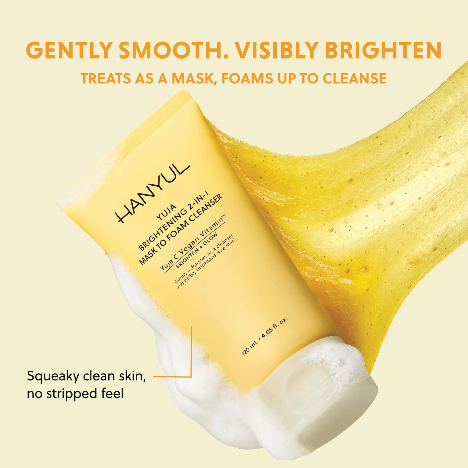 Korean Mini Yuja Brightening 2-in-1 Mask to Foam Cleanser with