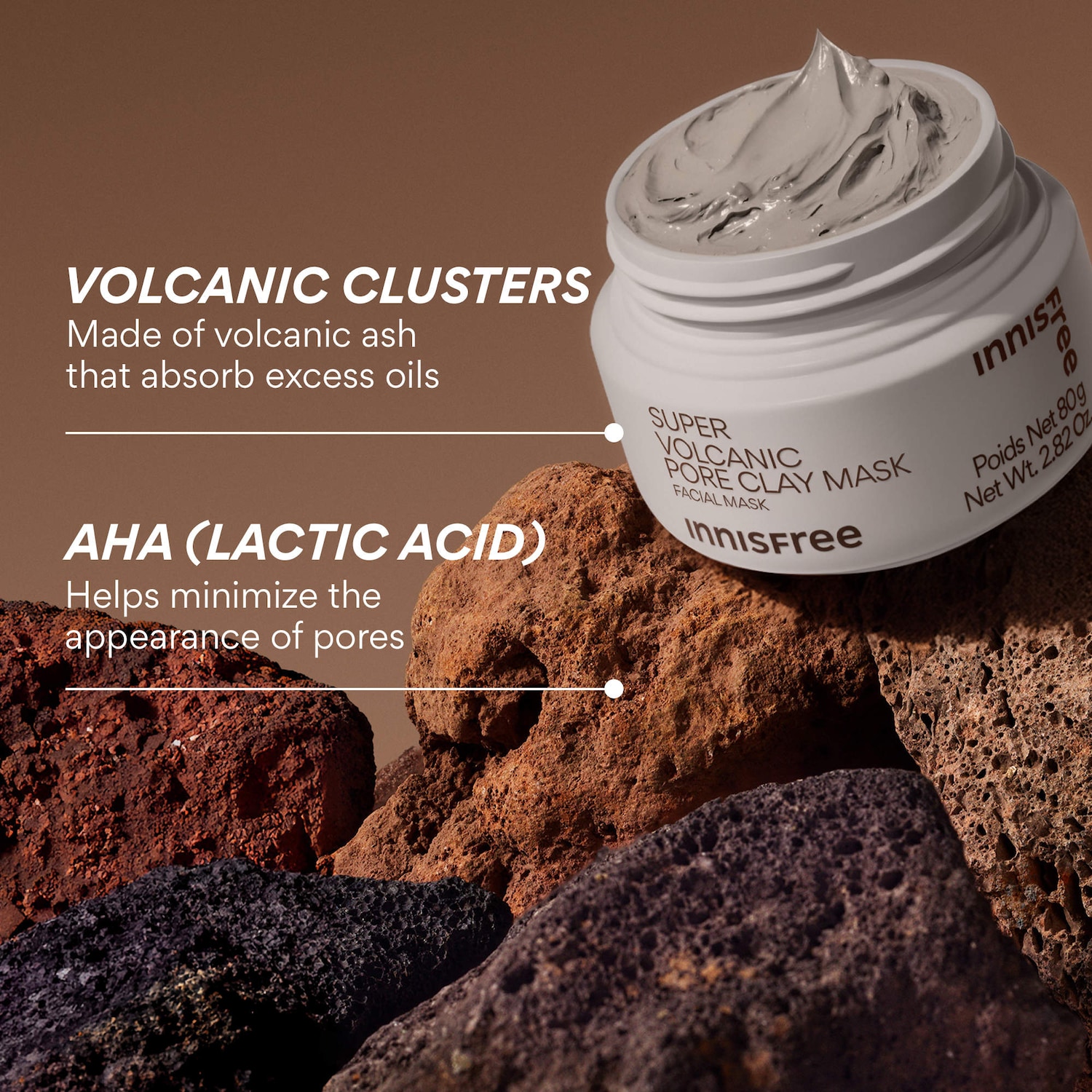 Korean Super Volcanic Pore Detoxing Clay Mask for Oil Control ​
