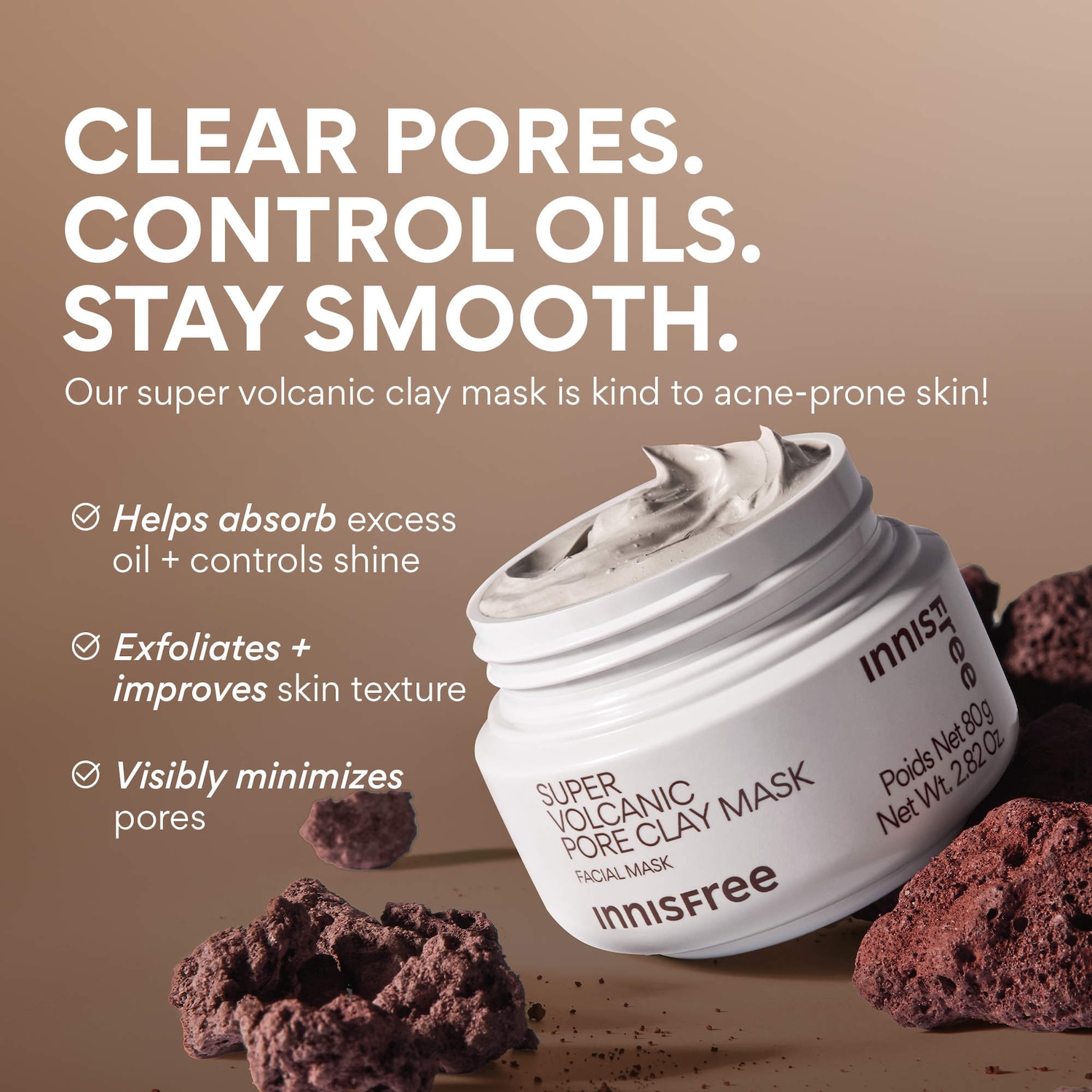 Masque coréen à l’argile purifiante Super Volcanic régulateur de sébum