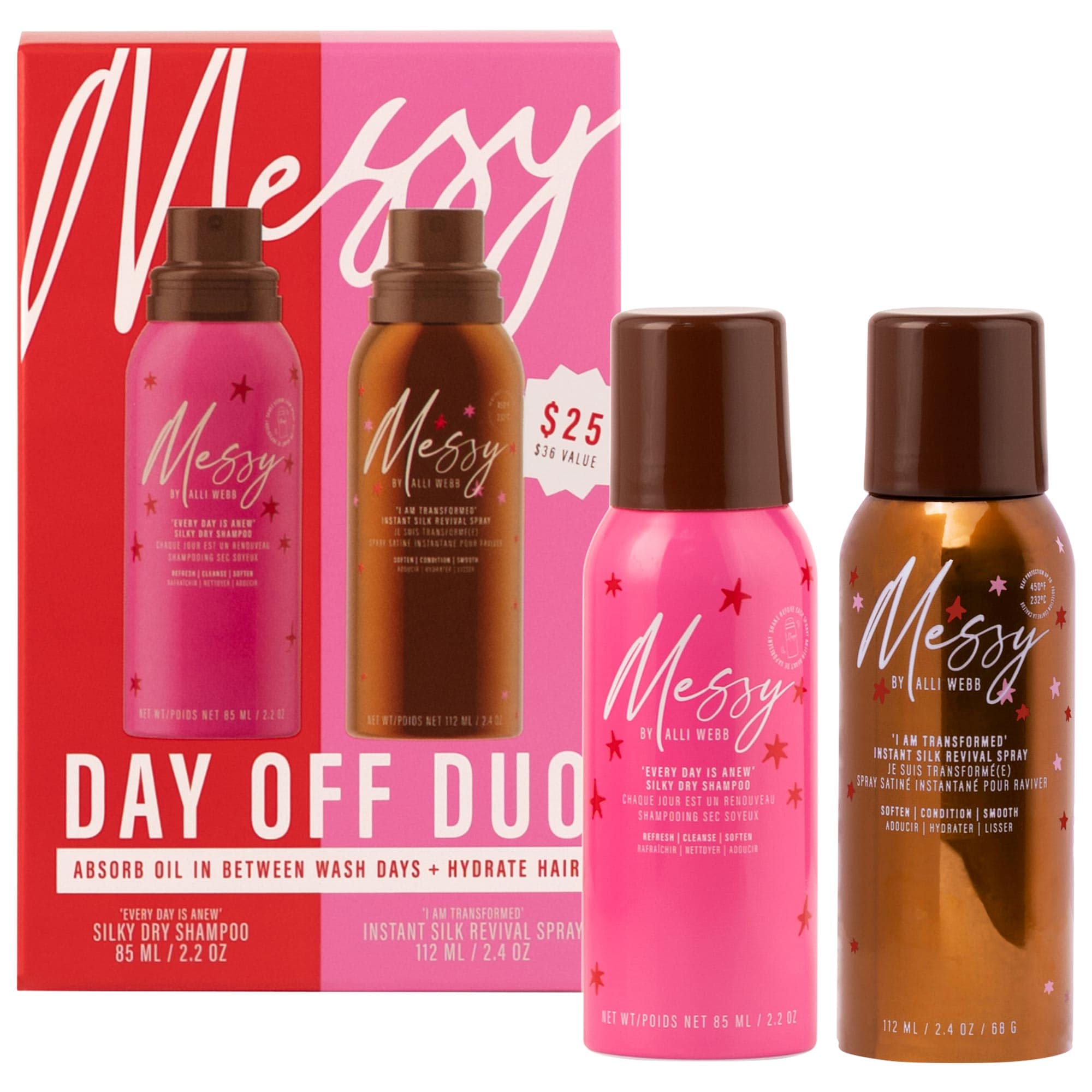 Mini Silky Dry Shampoo & Instant Silk Revival Hair Refresh Spray