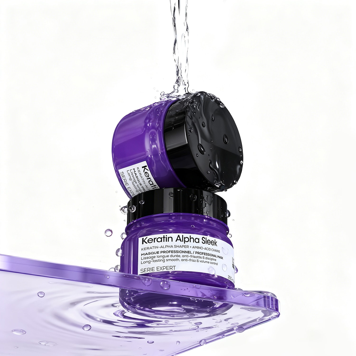Keratin Alpha Sleek Anti-Frizz Hair Mask for Smooth Hair - L'Oréal