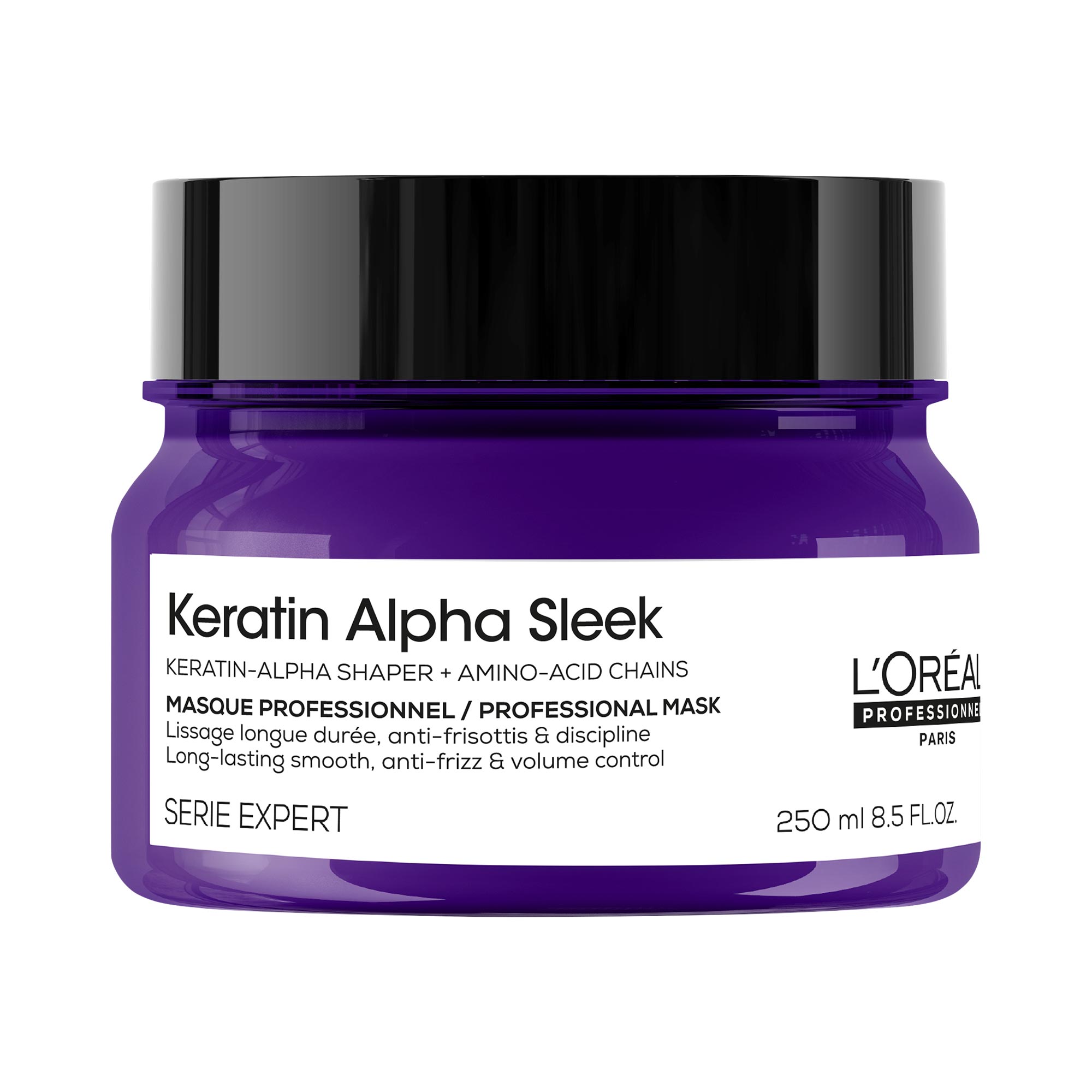 Keratin Alpha Sleek Anti-Frizz Hair Mask for Smooth Hair - L'Oréal